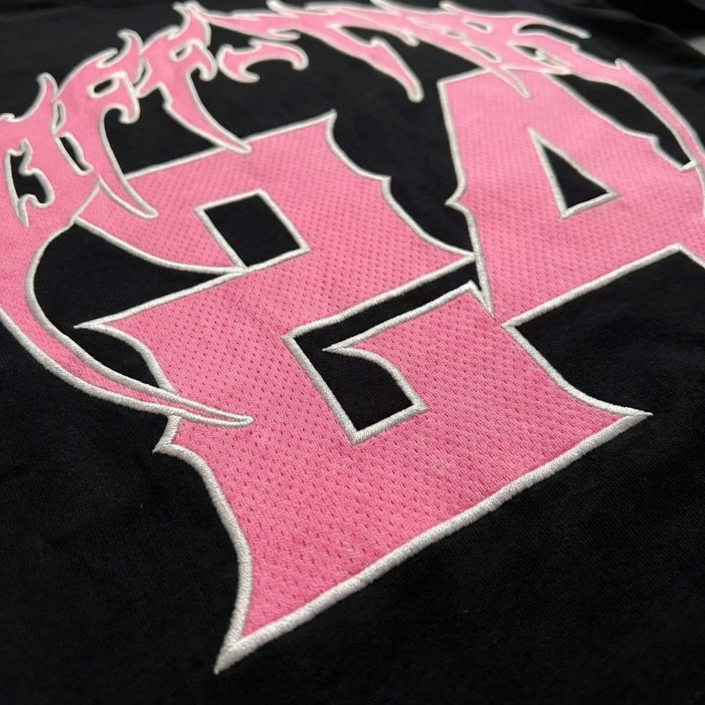 Viper Script Oversized Tee Black/Pink