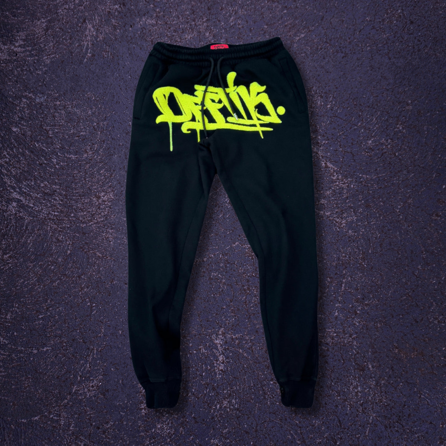 Signature Trackies Black/Lime
