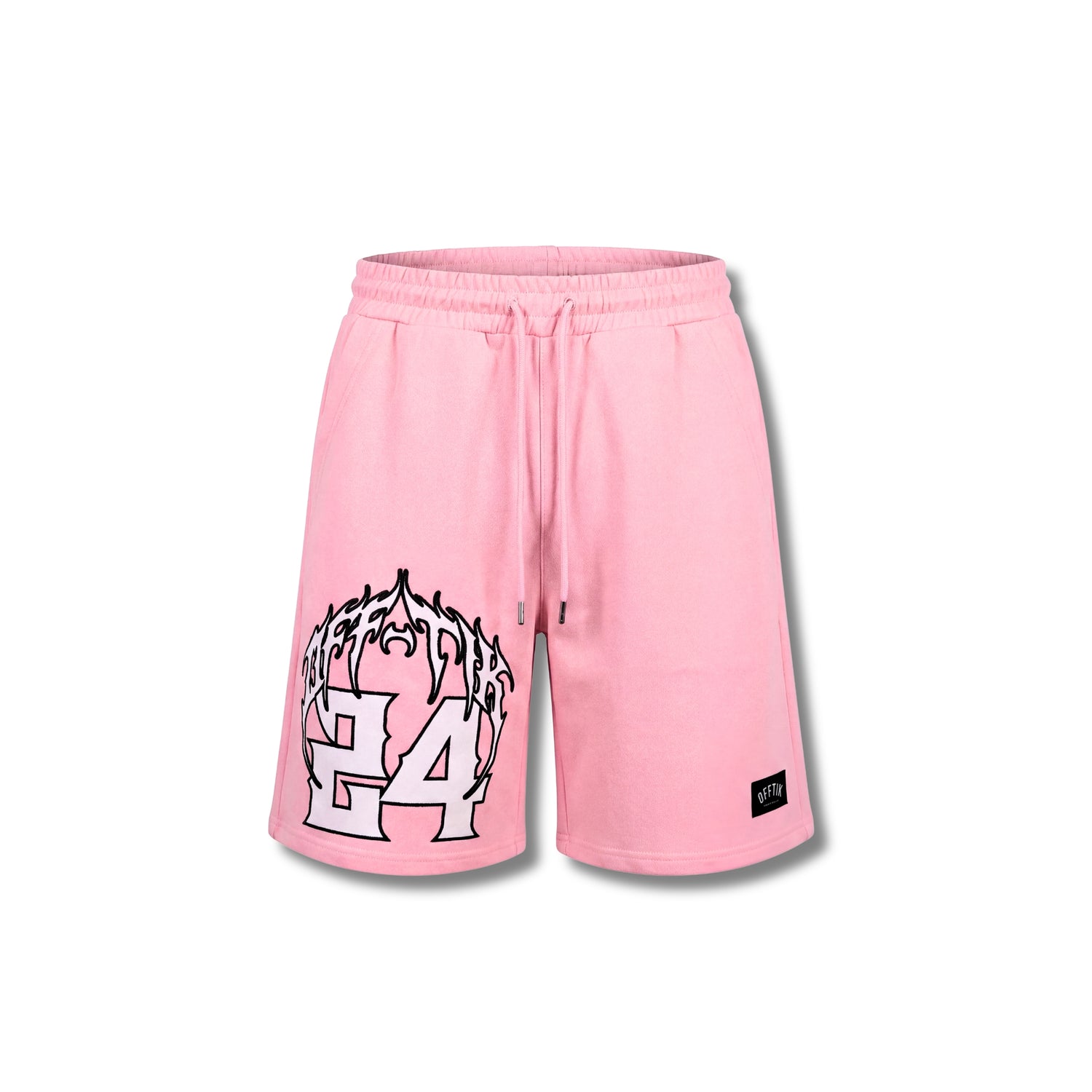 Viper Script Oversized Shorts Pink/White