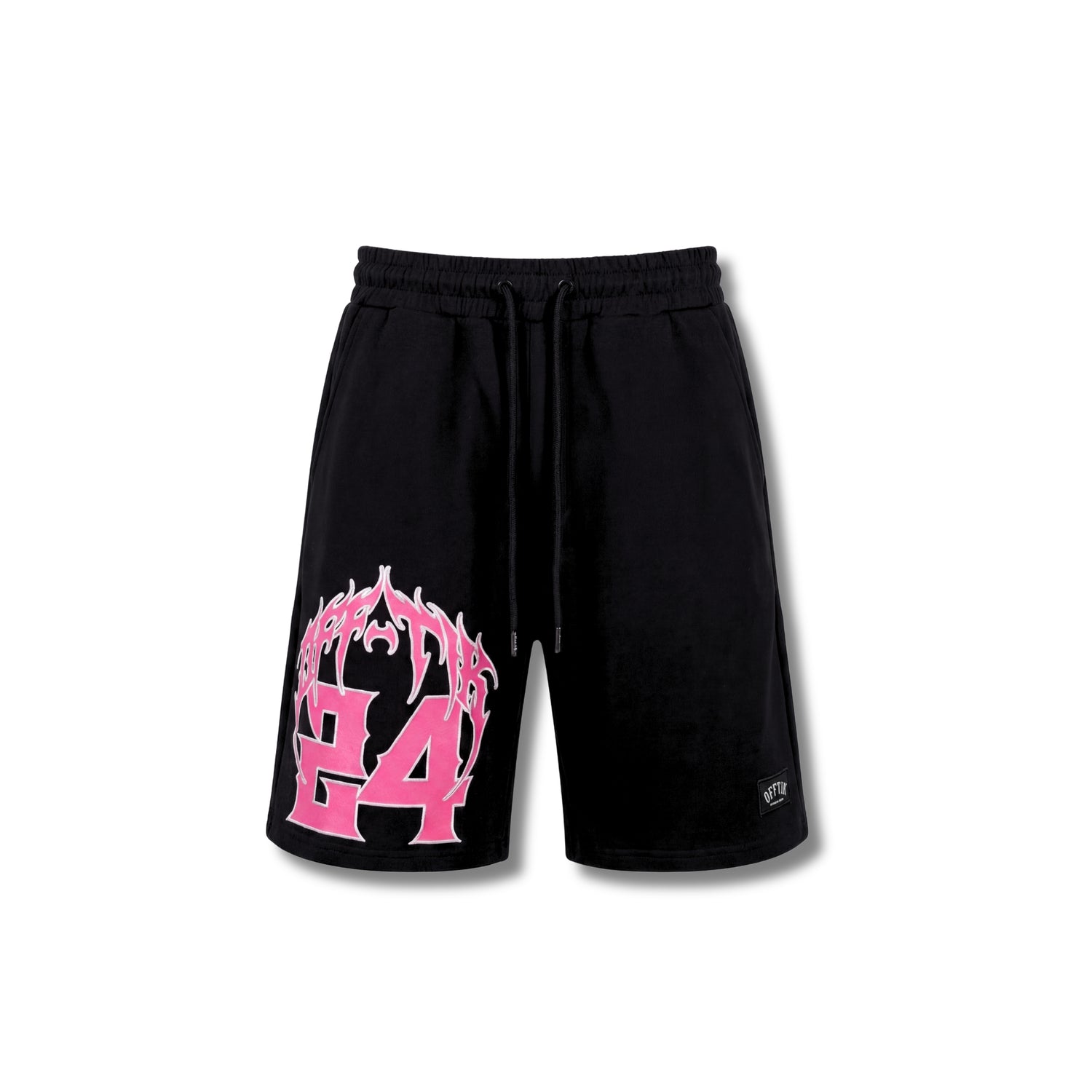 Viper Script Oversized Shorts Black/Pink