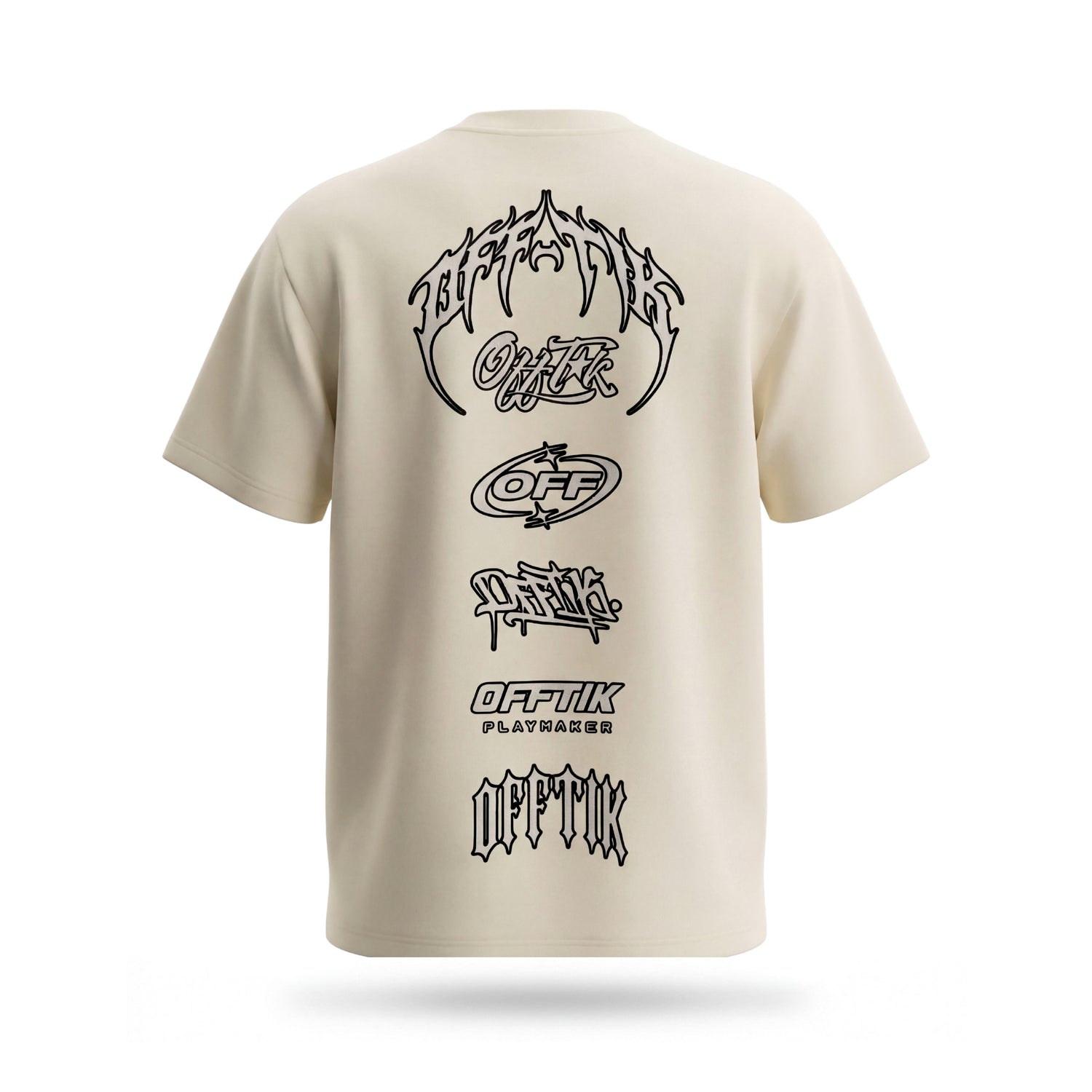 Viper Script Oversized Tee Cream/Black