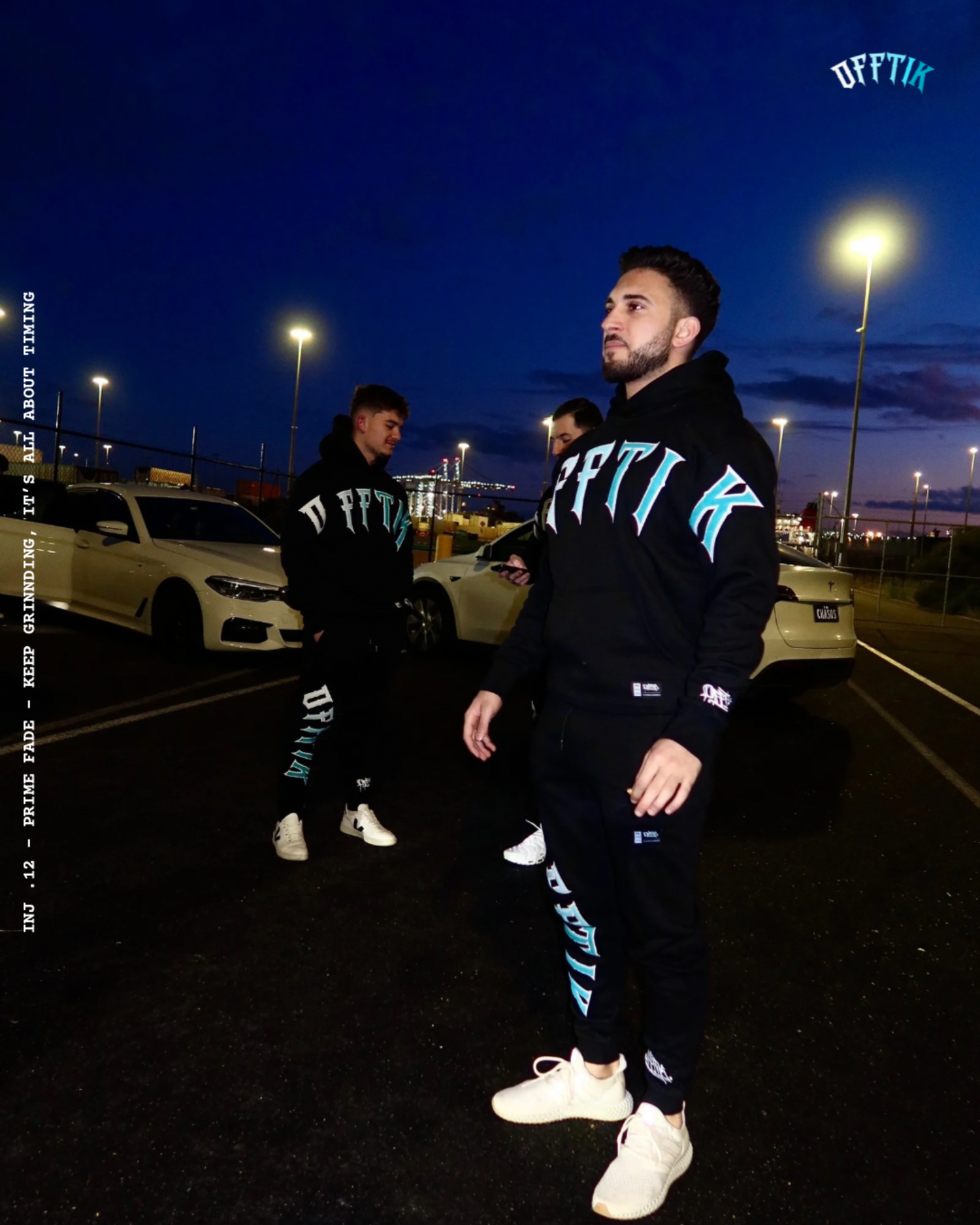 Prime Fade Hoodie Black/Aqua
