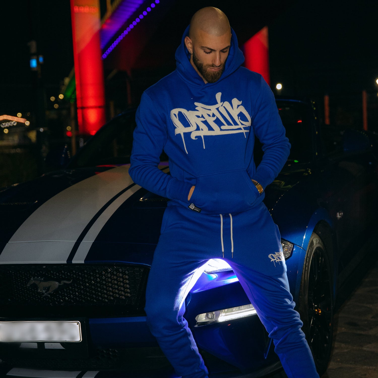 Signature Hoodie Blue/White