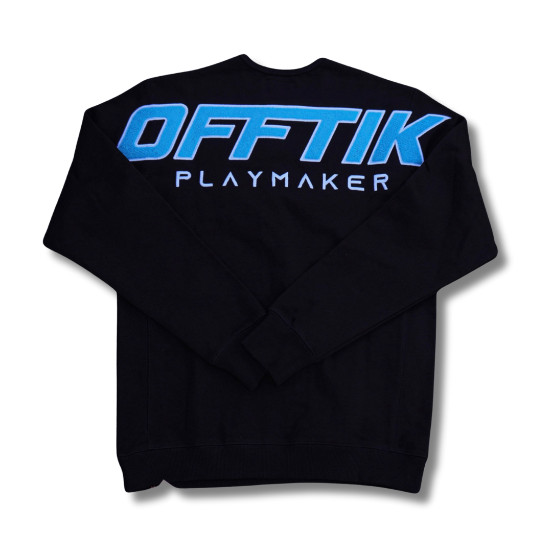Playmaker Crewneck Black/Aqua