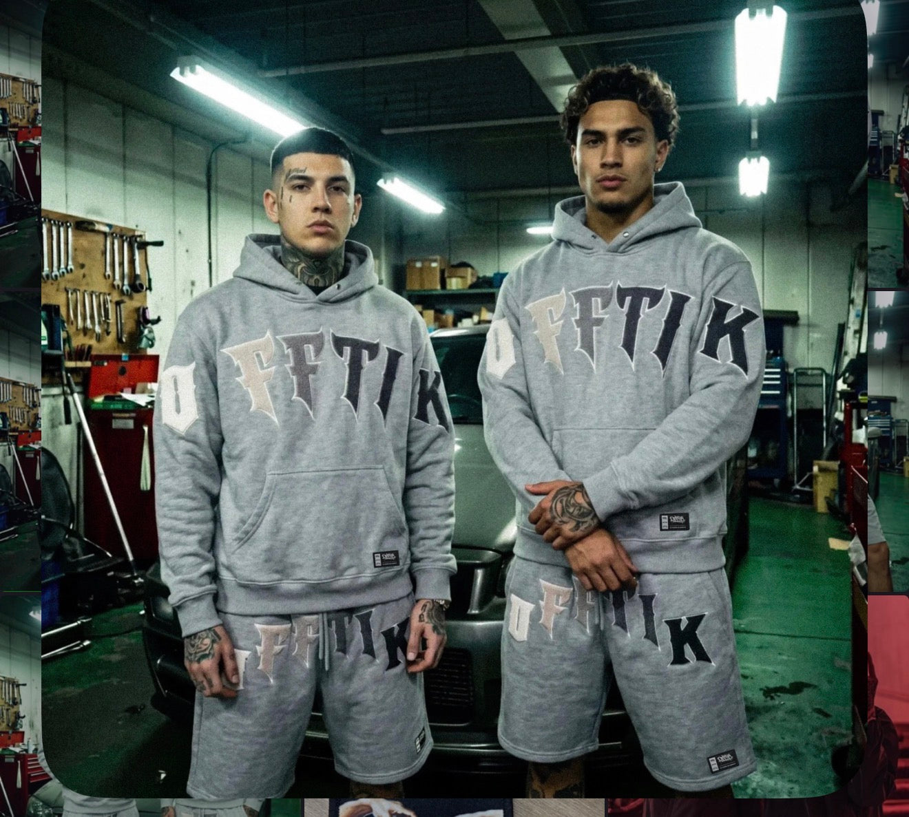 Oversized Shorts Prime Fade Grey/Black