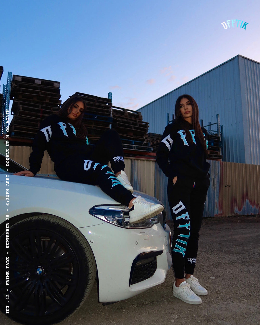 Prime Fade Hoodie Black/Aqua