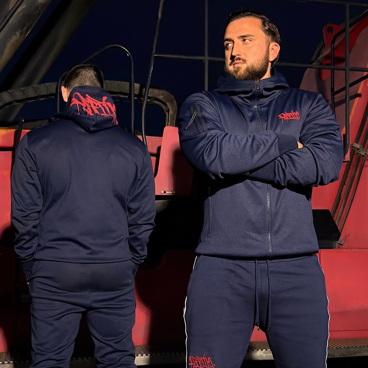 Vapor Tek Zip Up - Navy/Red