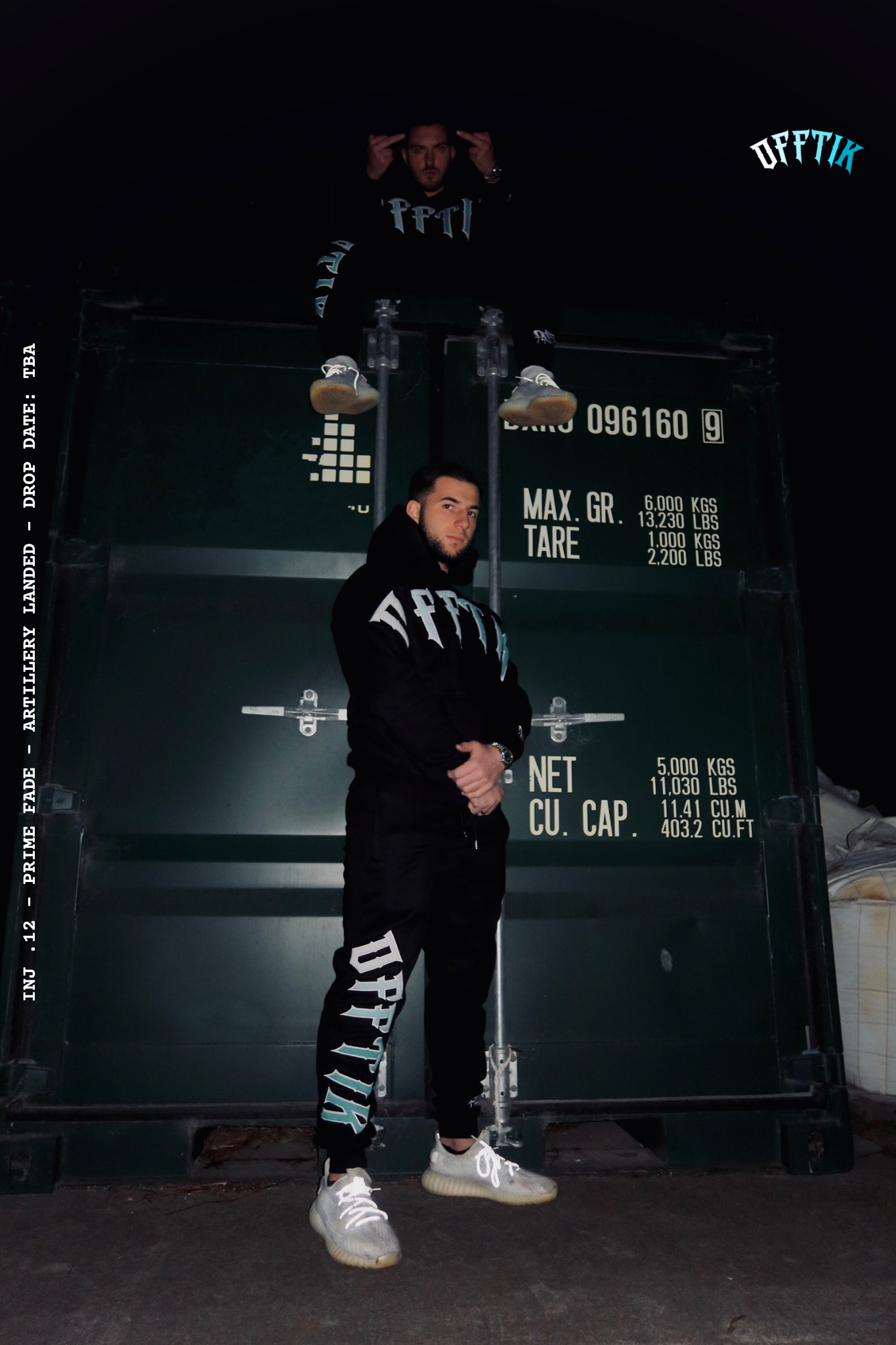 Prime Fade Hoodie Black/Aqua