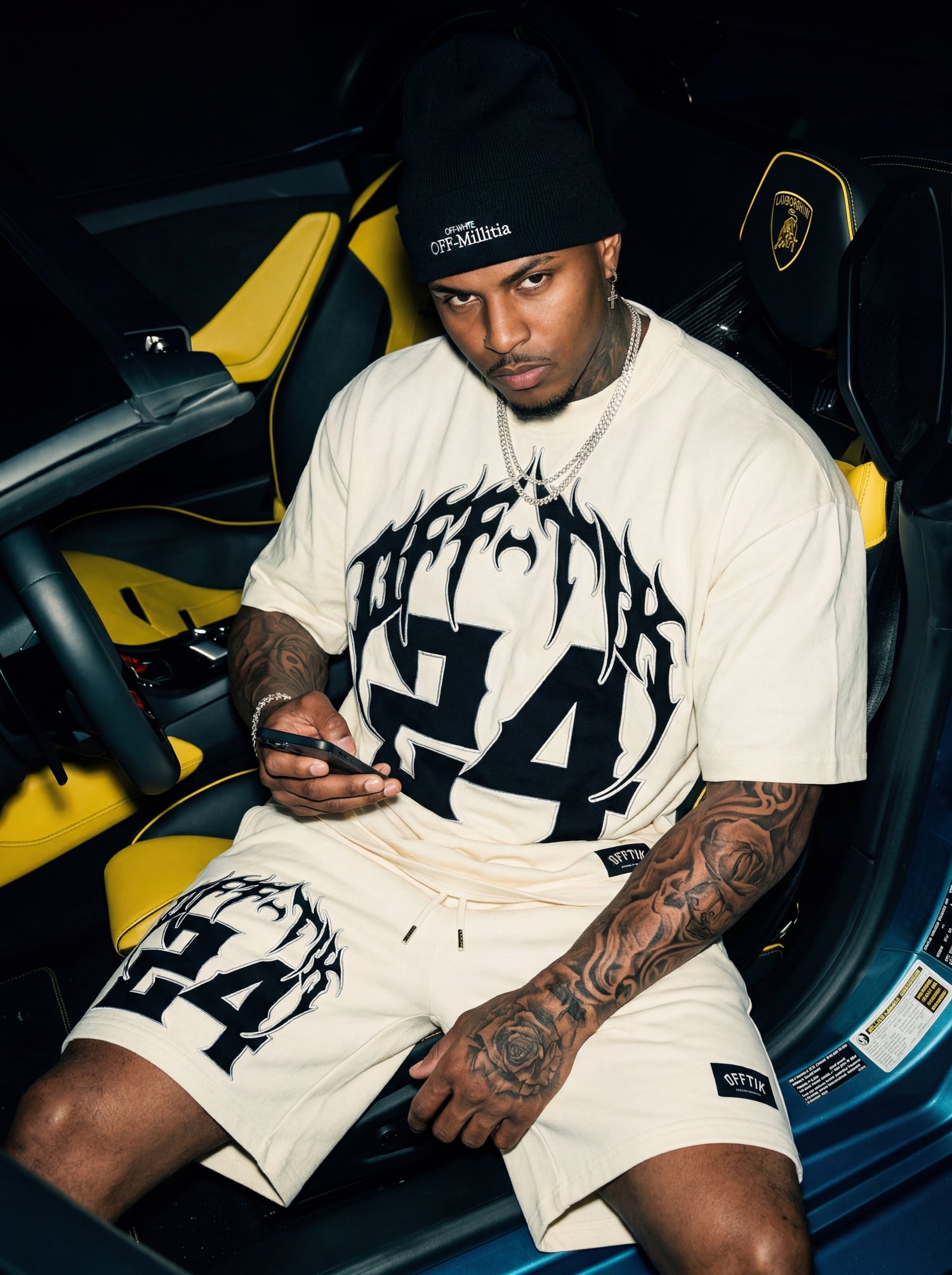 Viper Script Oversized Tee Cream/Black