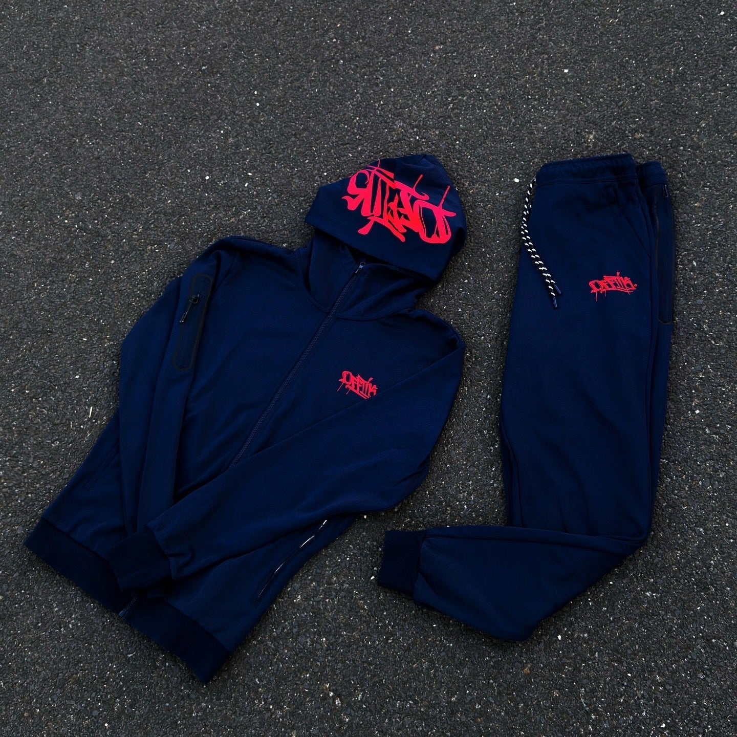 Vapor Tek Zip Up - Navy/Red