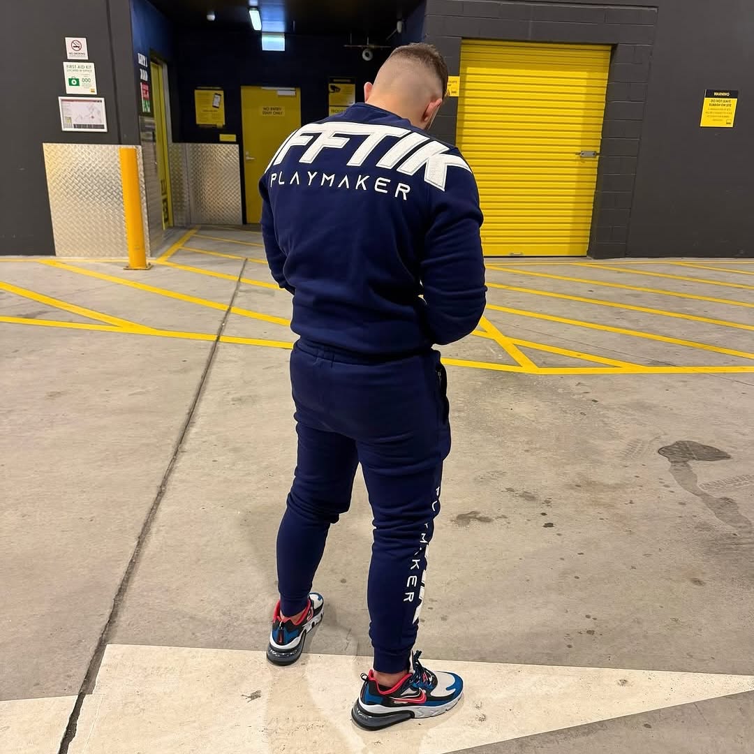Playmaker Trackies Navy/White
