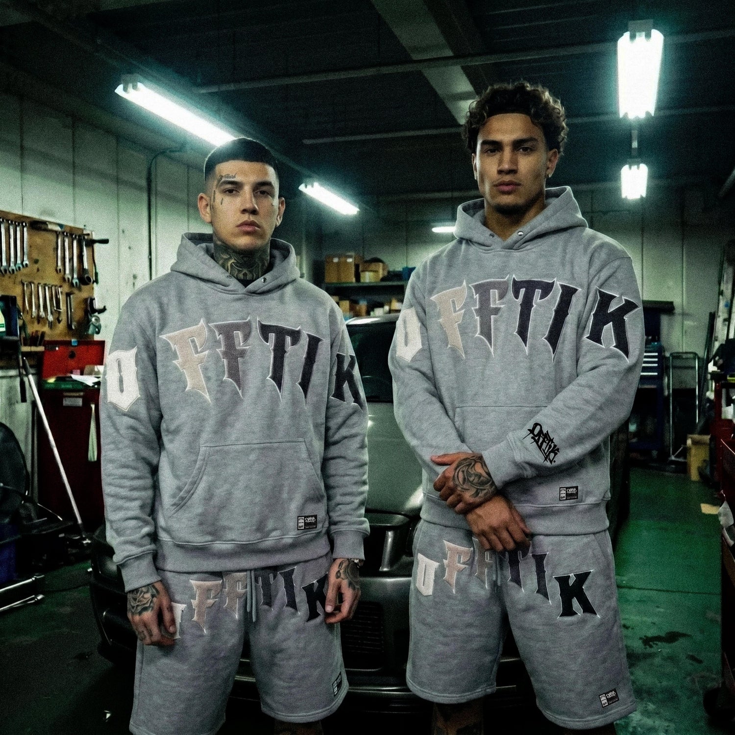 Oversized Shorts Prime Fade Grey/Black