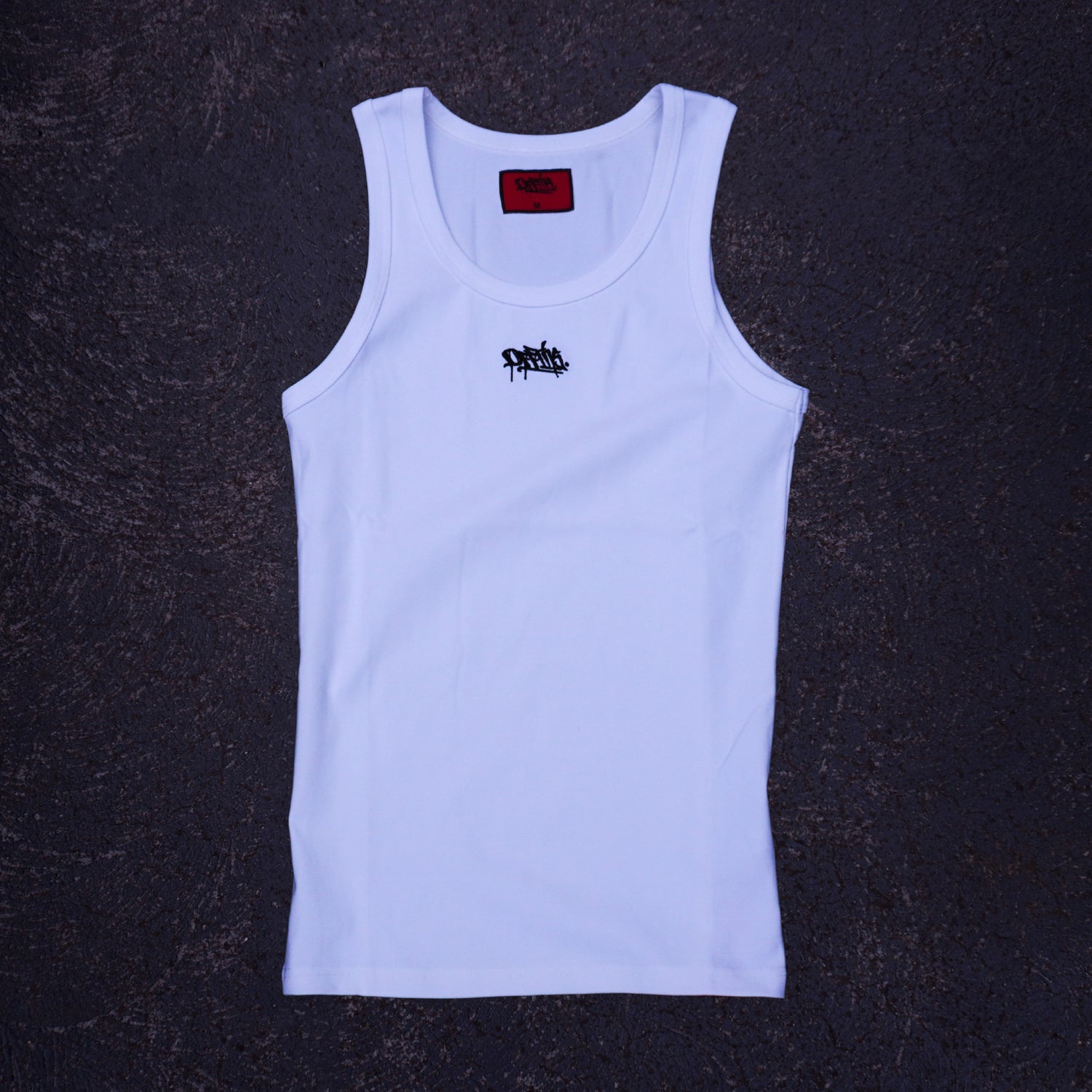 Signature Ribbed Singlet White
