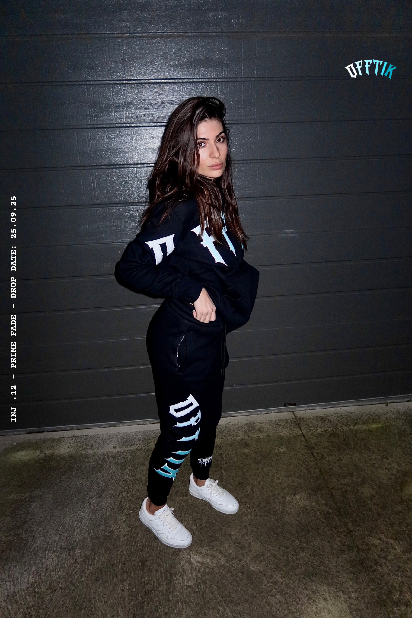 Prime Fade Hoodie Black/Aqua