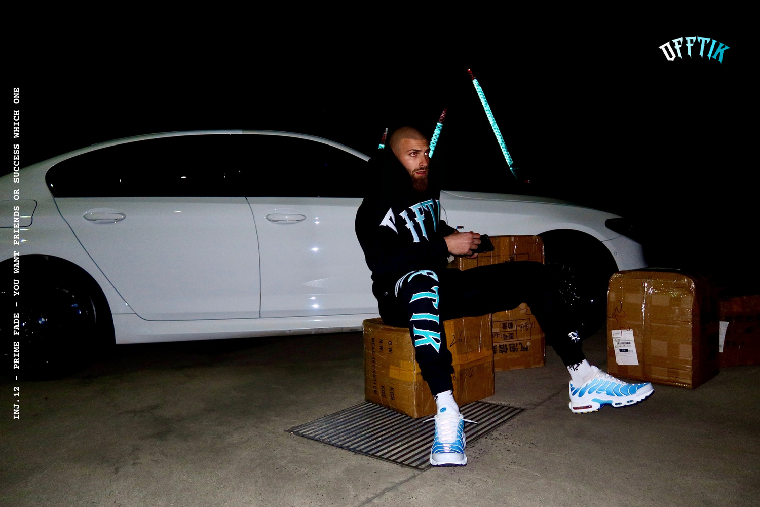 Prime Fade Hoodie Black/Aqua