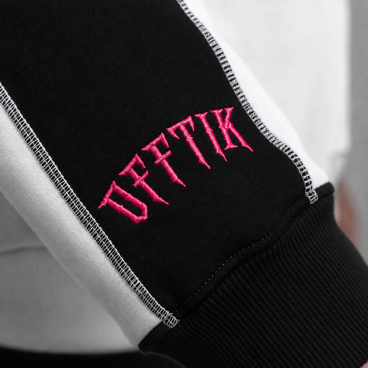 Two-Tone Hoodie White/Pink