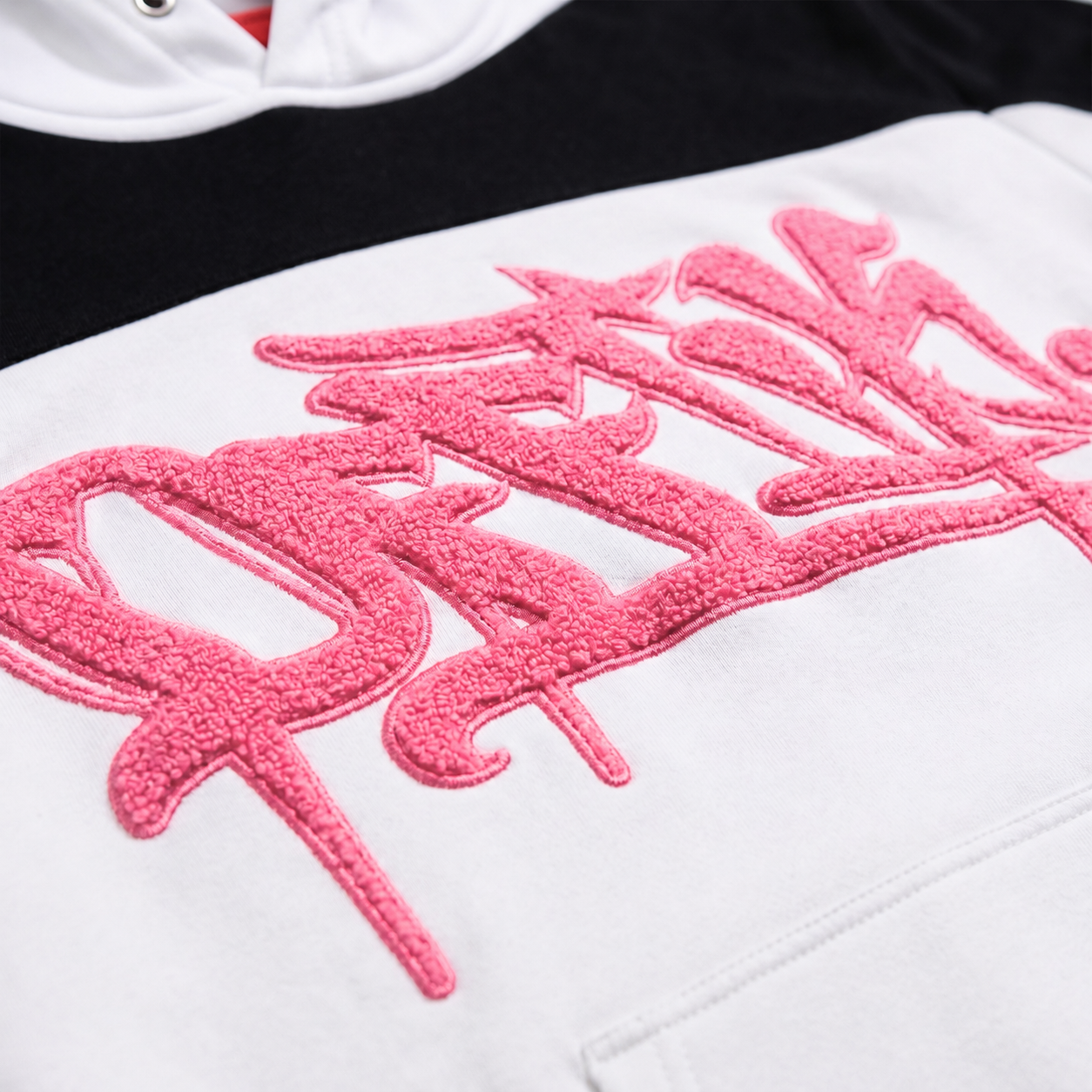 Two-Tone Hoodie White/Pink