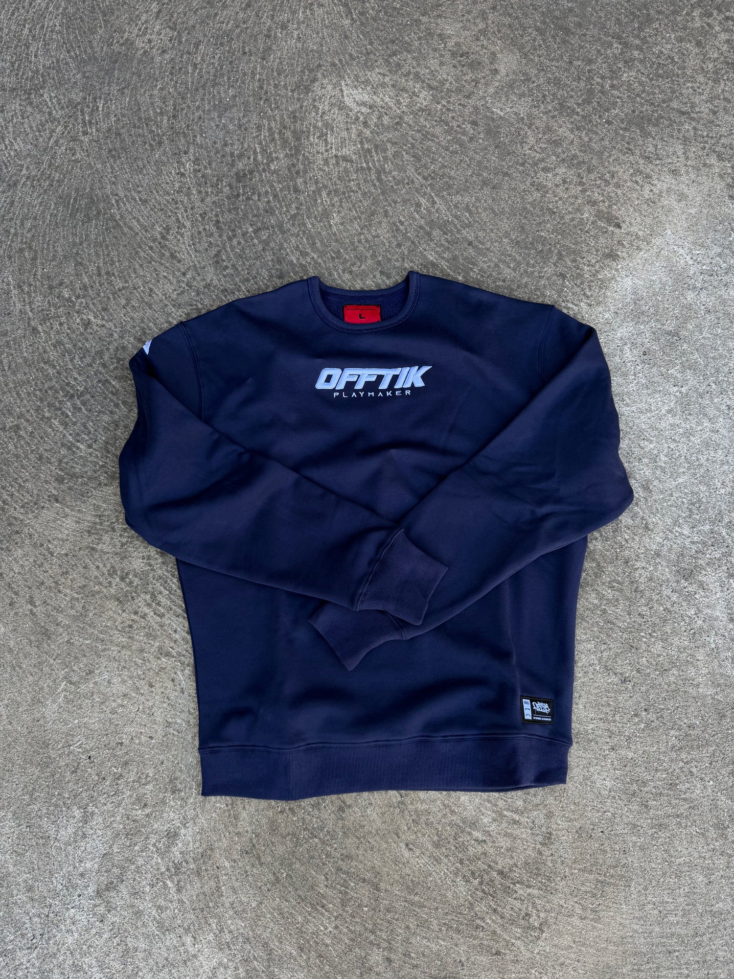 Playmaker Crewneck Navy/White