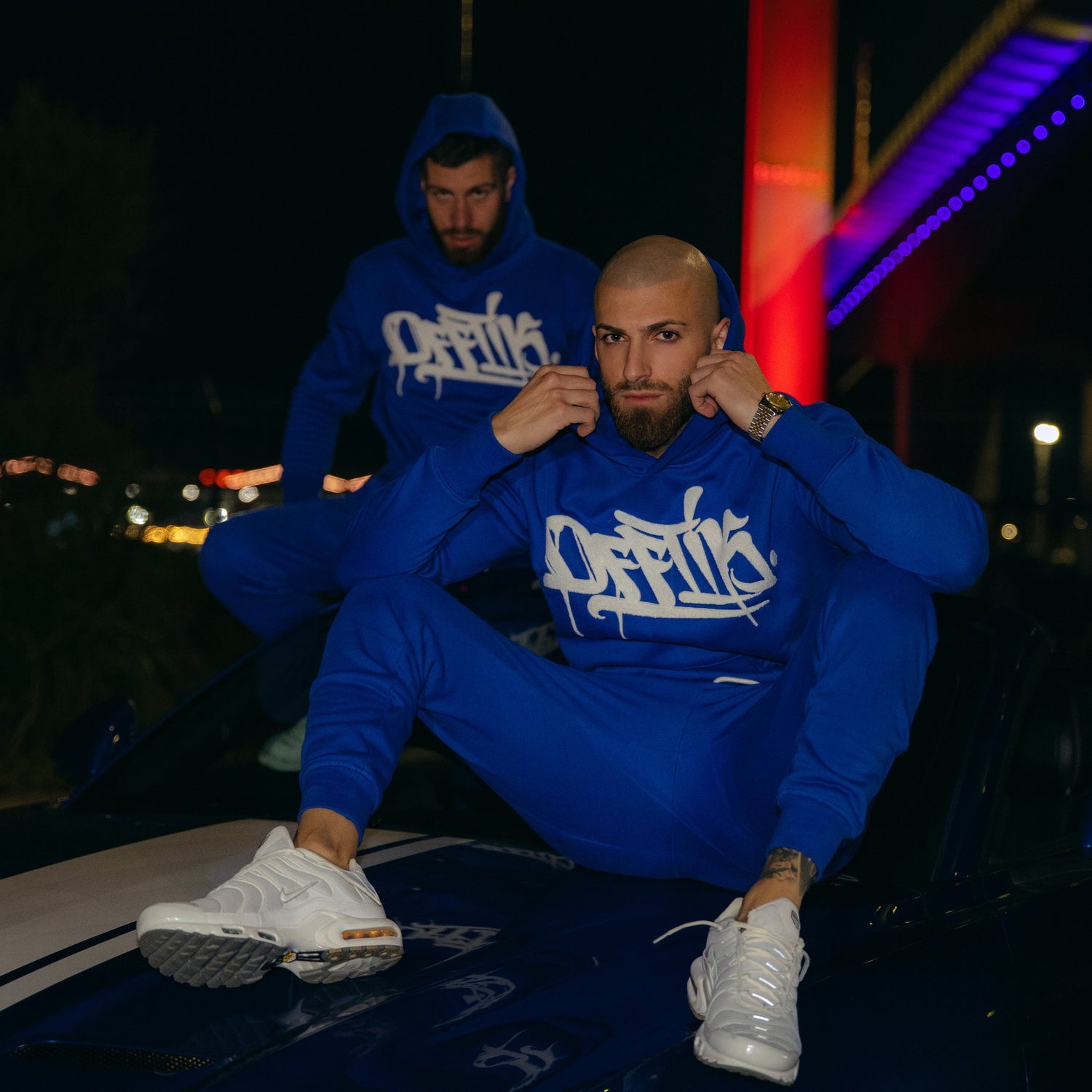 Signature Hoodie Blue/White