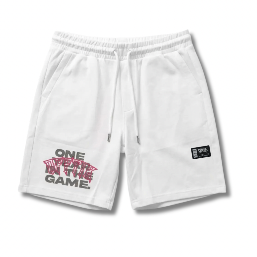 1 Year Anniversary Shorts White/Pink