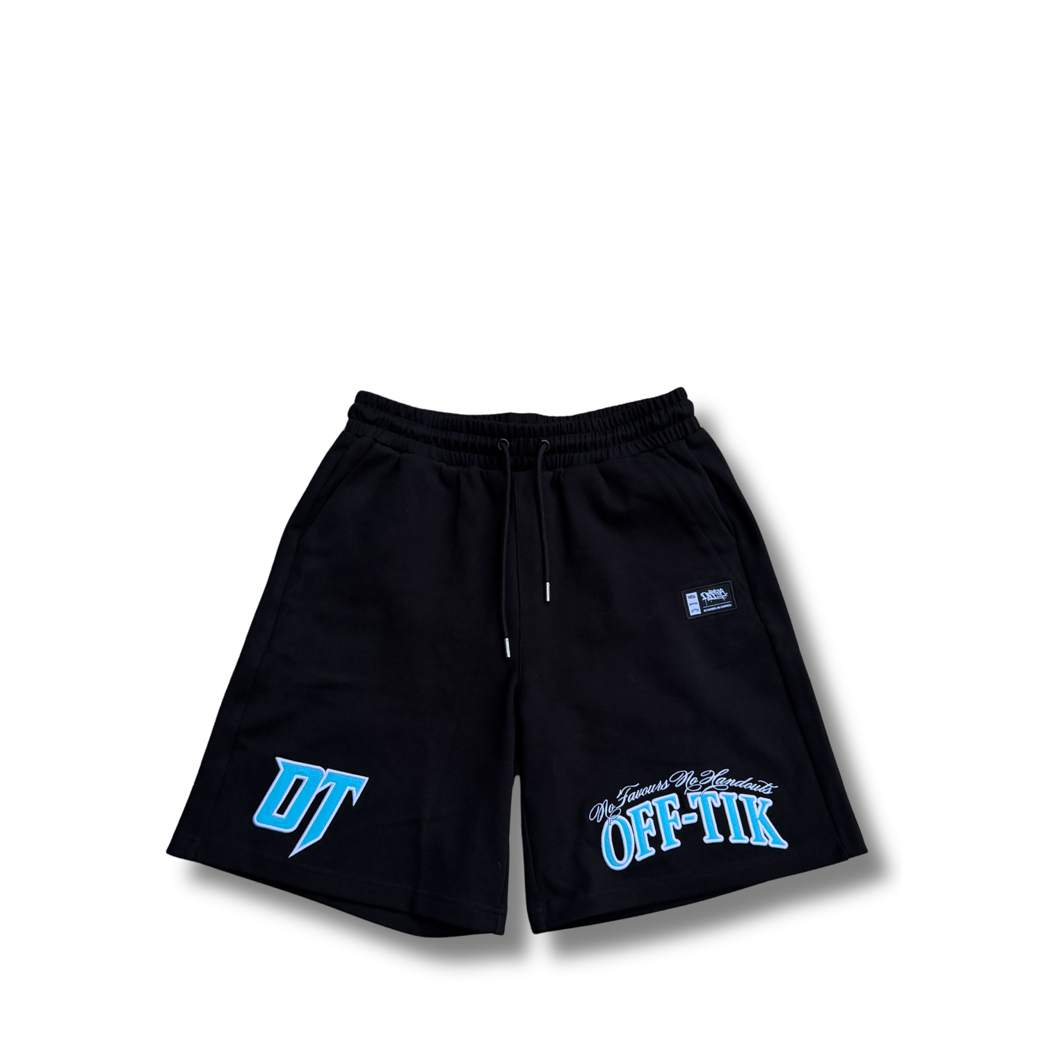 Oversized Shorts Black/Aqua