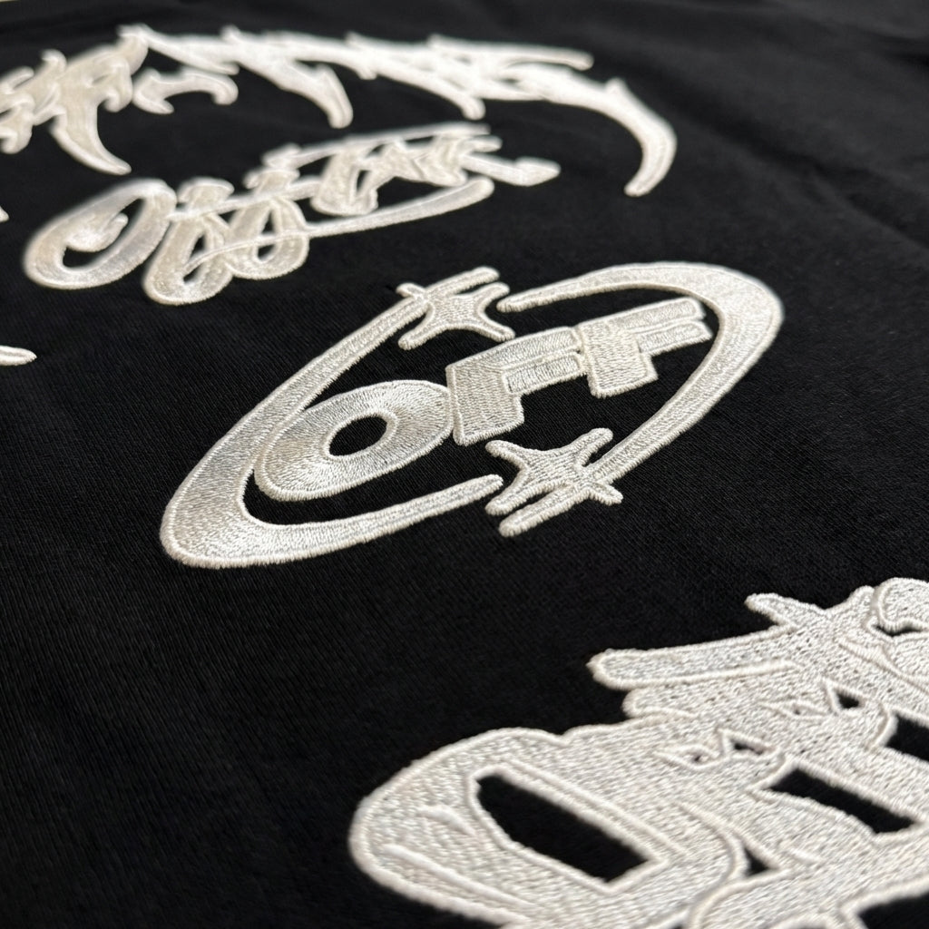 Viper Script Oversized Tee Black/Pink