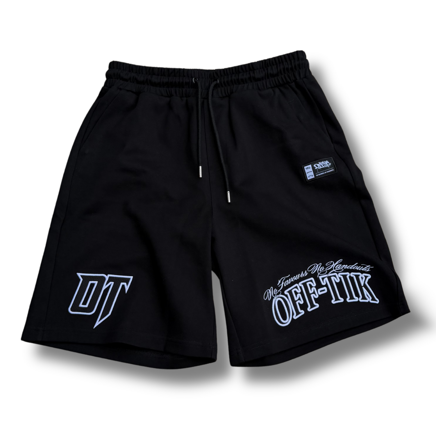Oversized Script Shorts Black/White