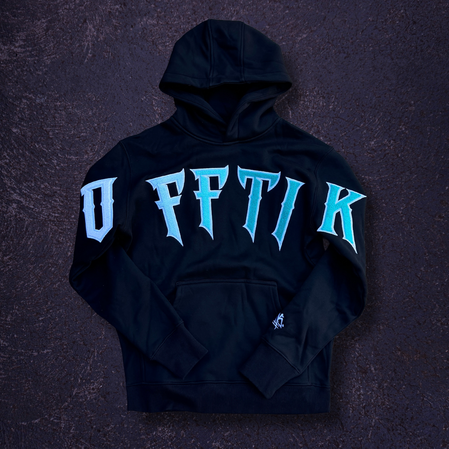 Prime Fade Hoodie Black/Aqua
