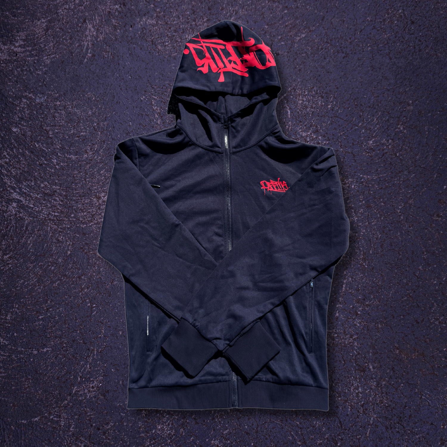 Vapor Tek Zip Up - Navy/Red