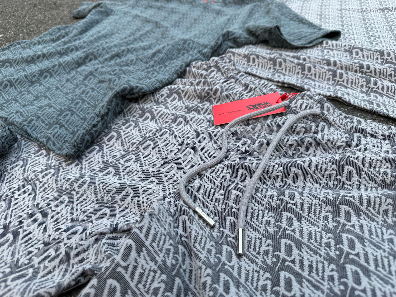 Monogram Shorts Grey