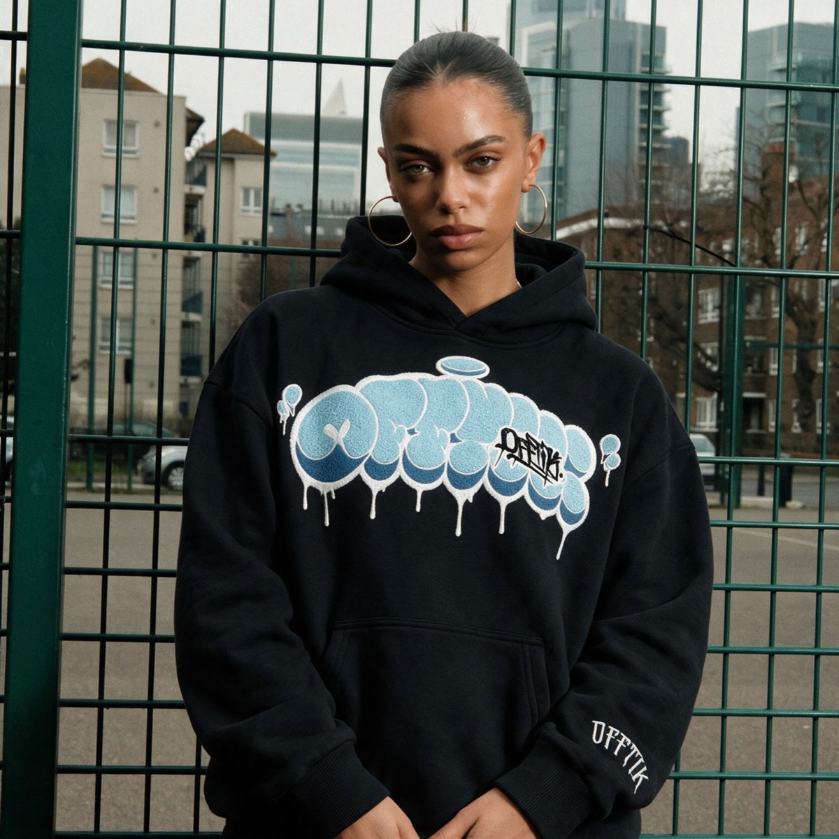 Throwy Hoodie Black/Blue