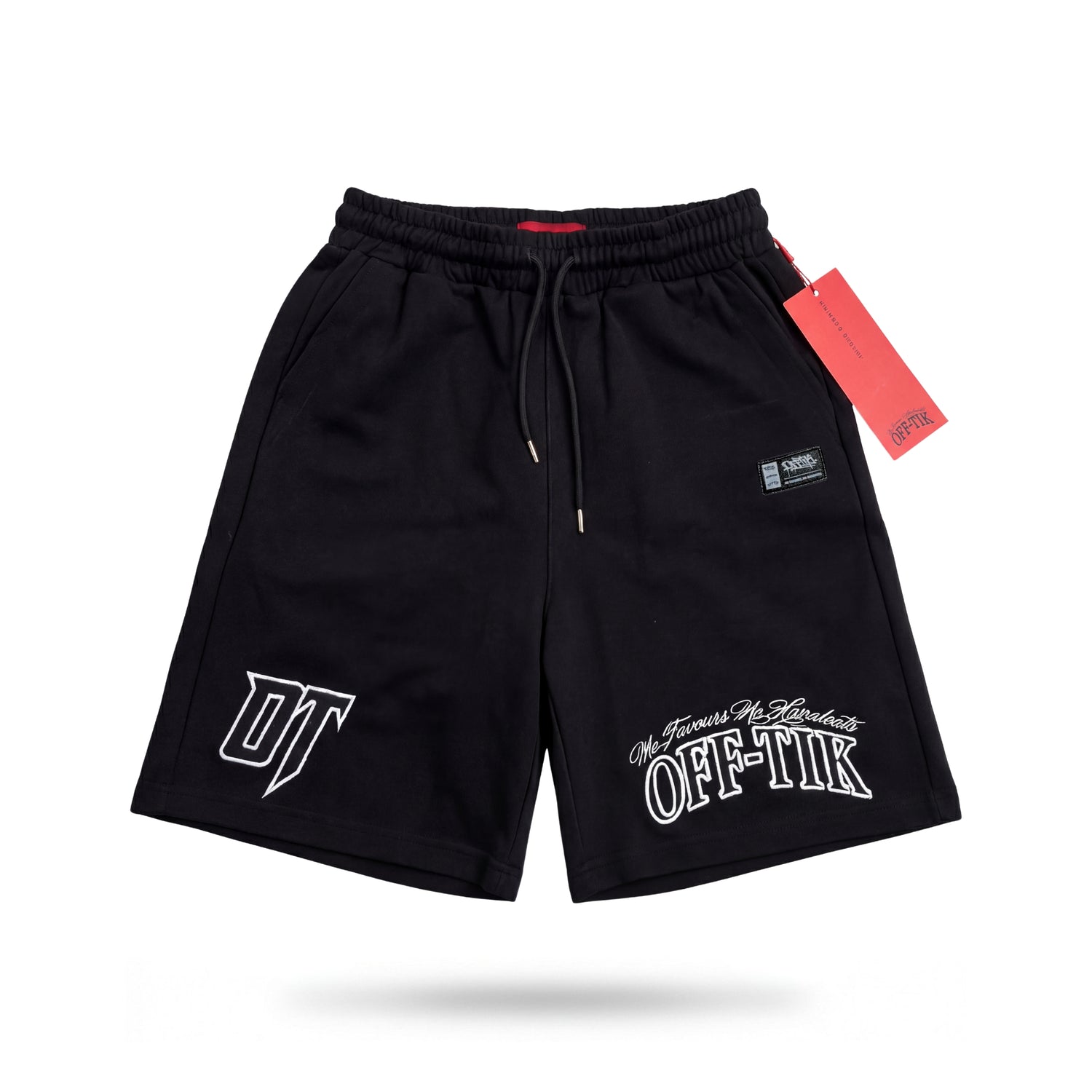 Oversized Script Shorts Black/White