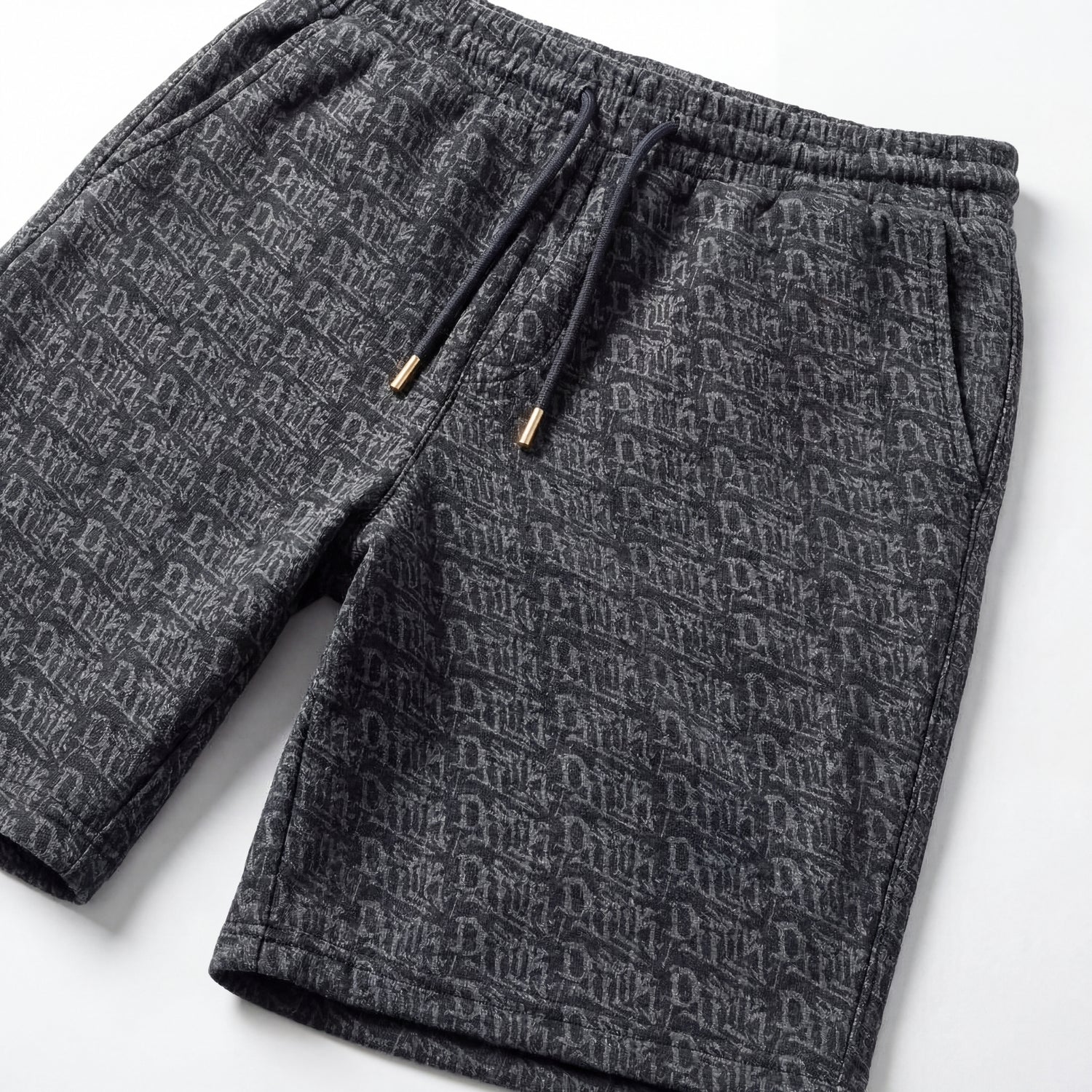 Monogram Shorts Charcoal