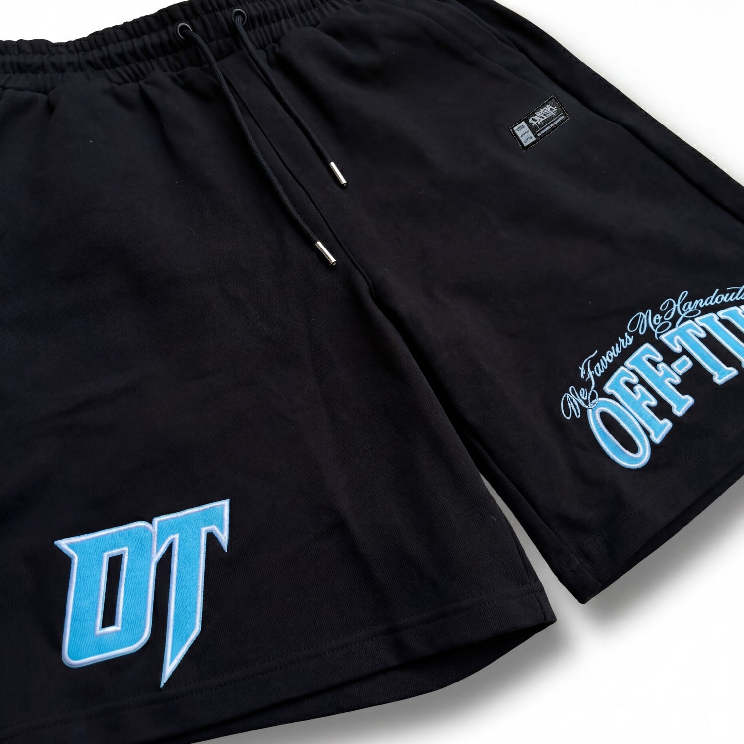 Oversized Shorts Black/Aqua