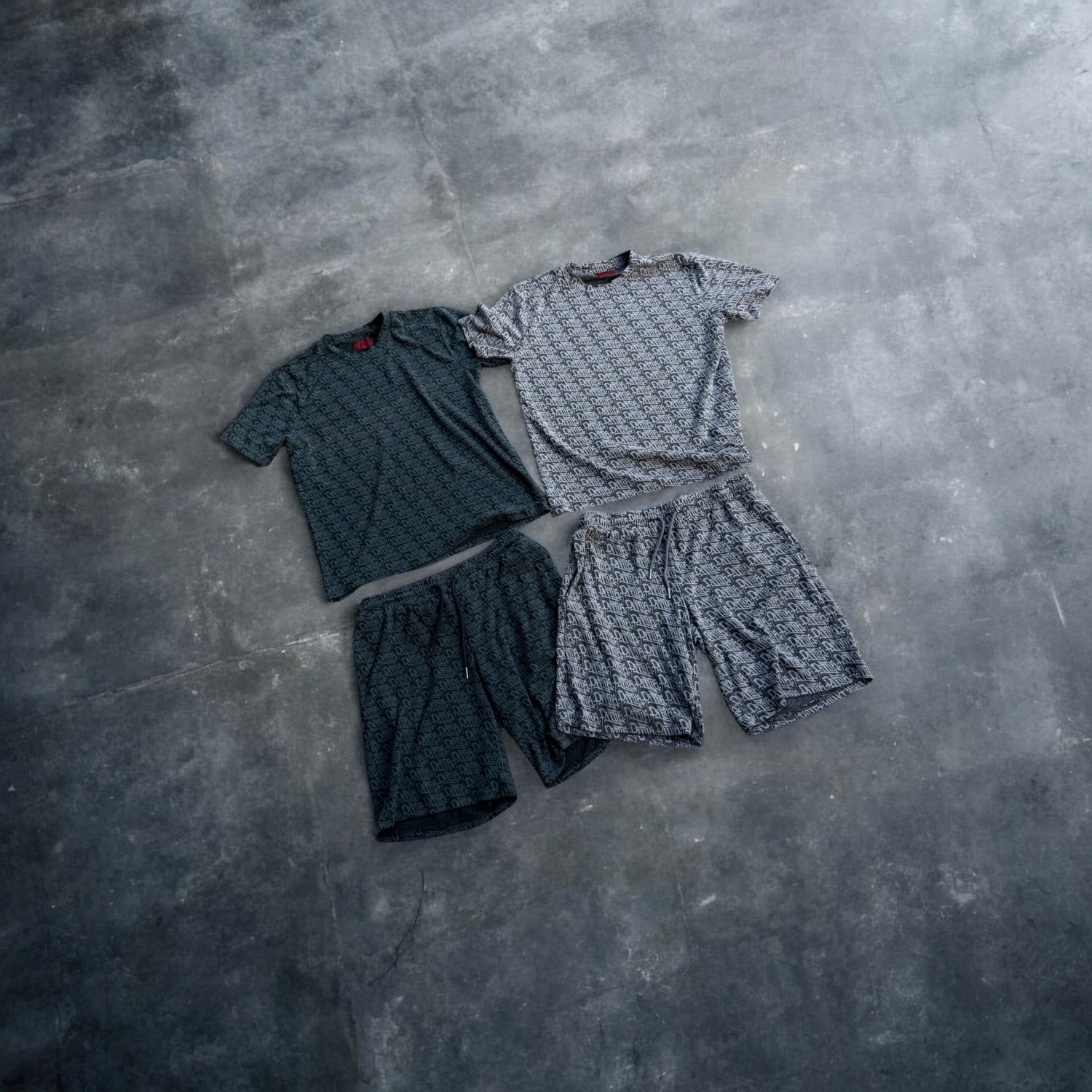 Monogram Shorts Charcoal