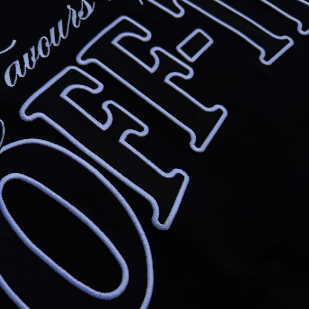 Oversized Script Shorts Black/White