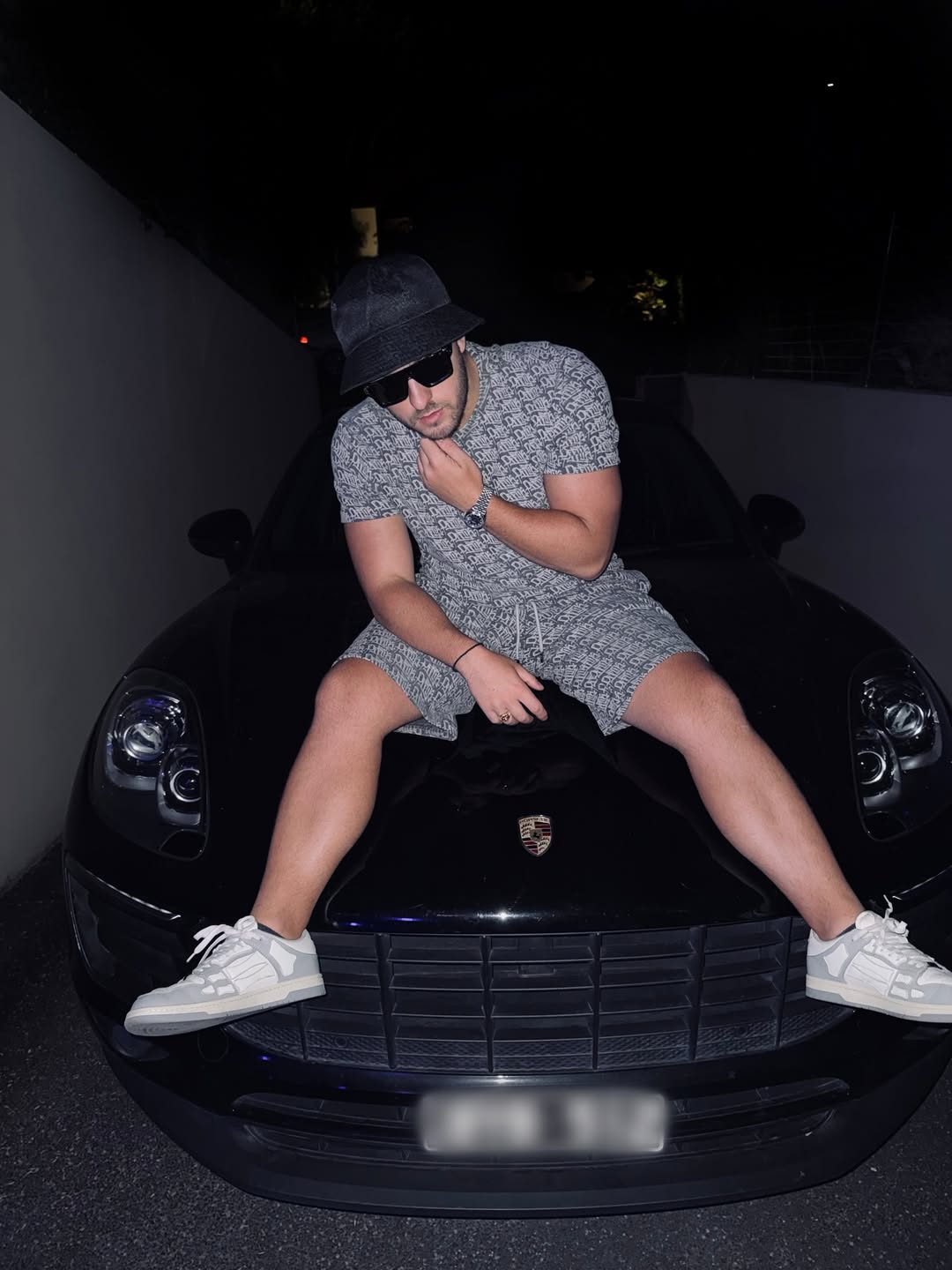 Monogram Shorts Grey