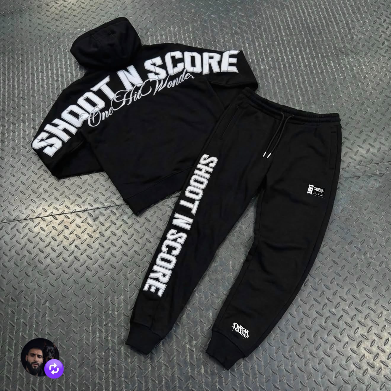 Shoot 'N' Score Trackies Black/White