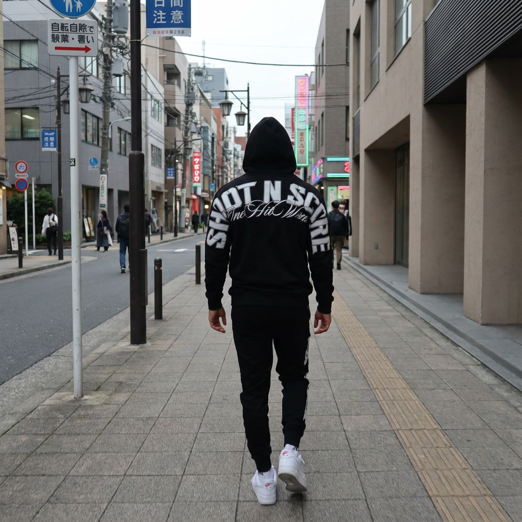 SNS Trackies Black/White