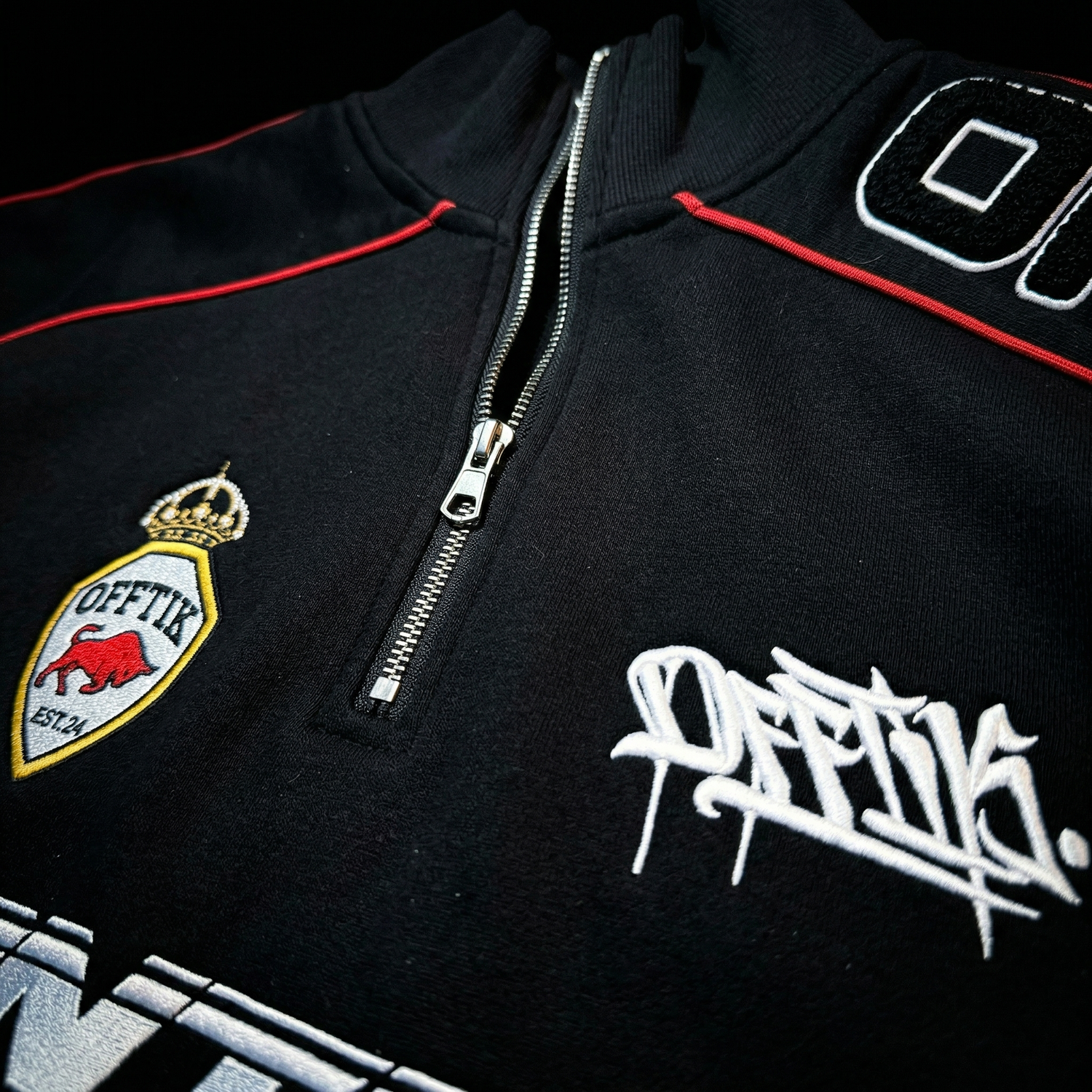 Frontman Quarter Zip Black/Red