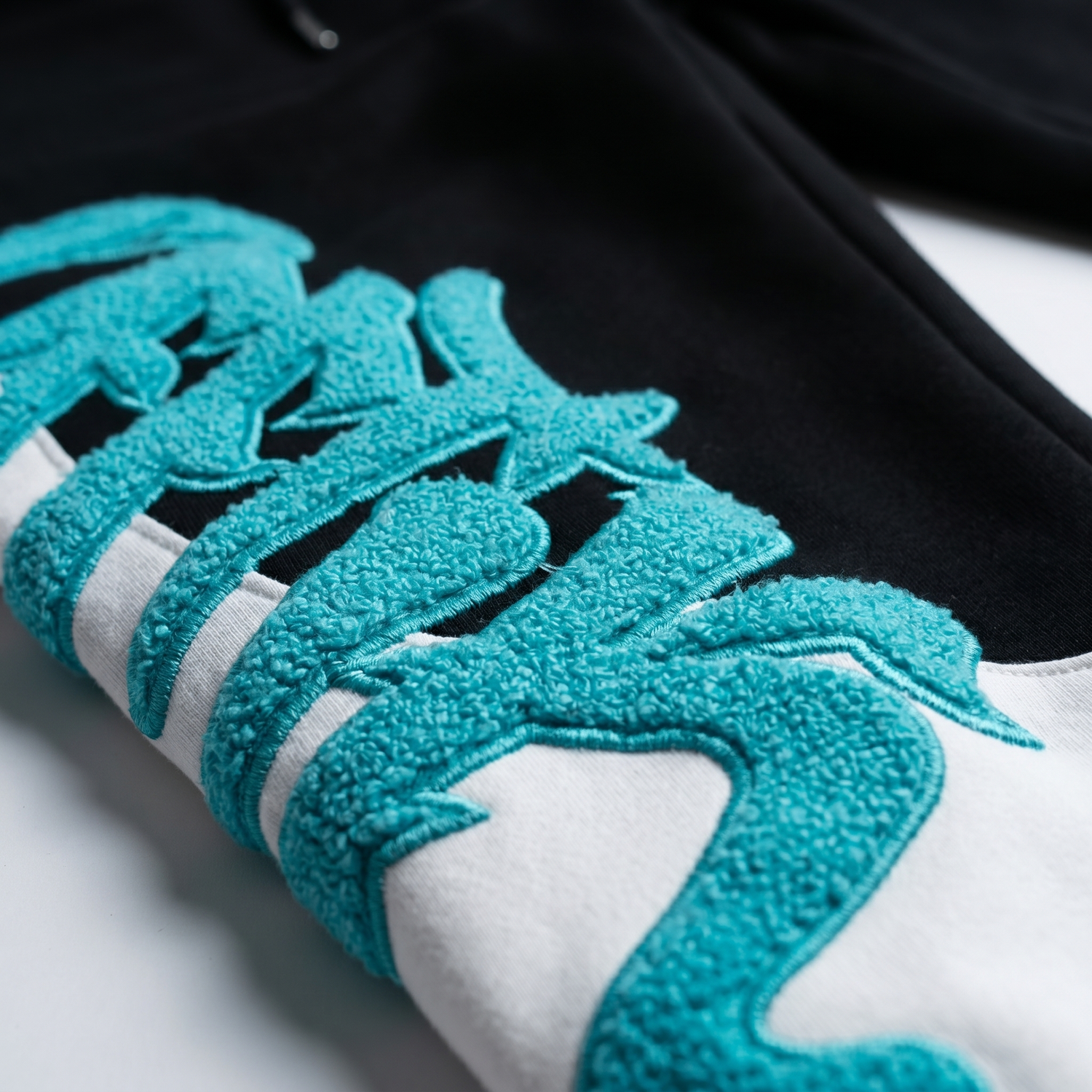 Two-Tone Trackies Black/Aqua