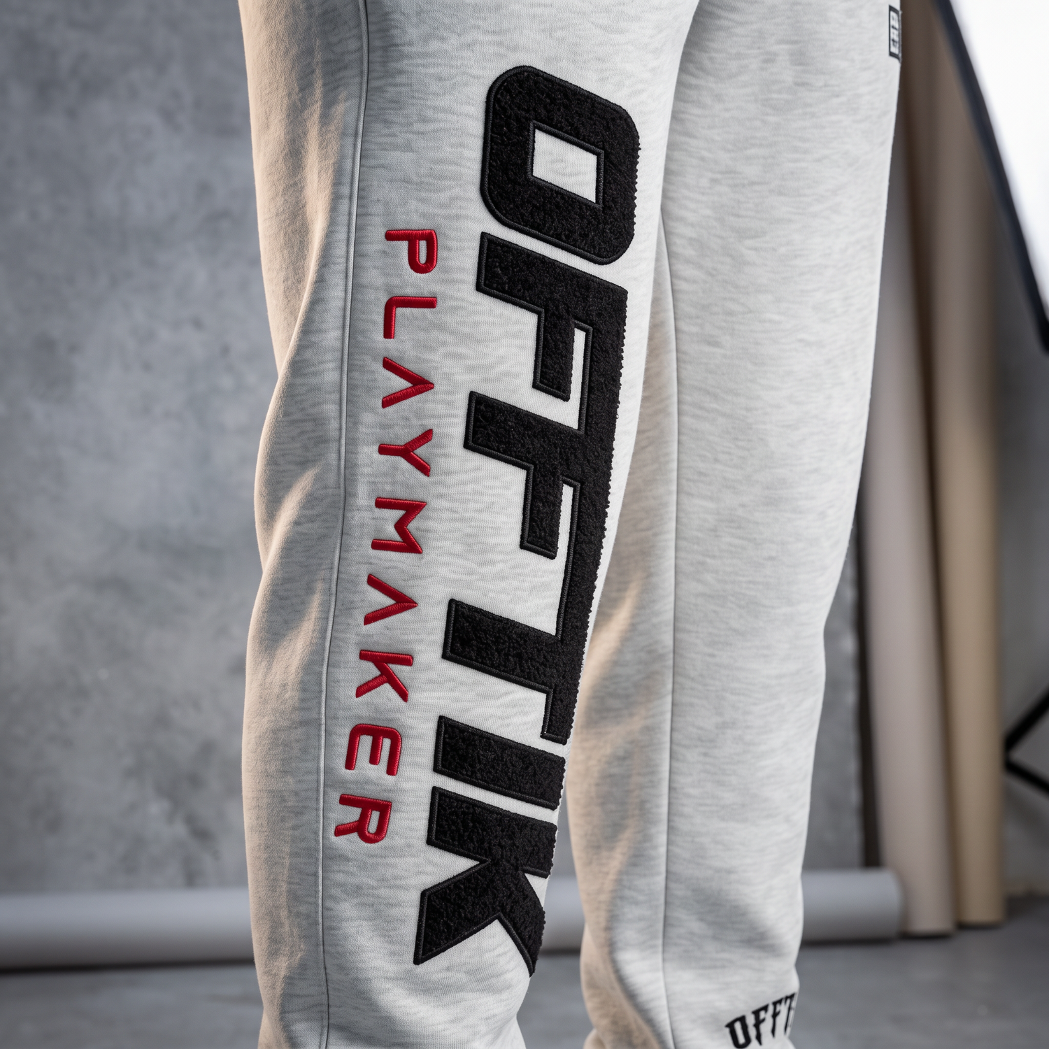 Playmaker Trackies Light Grey/Black