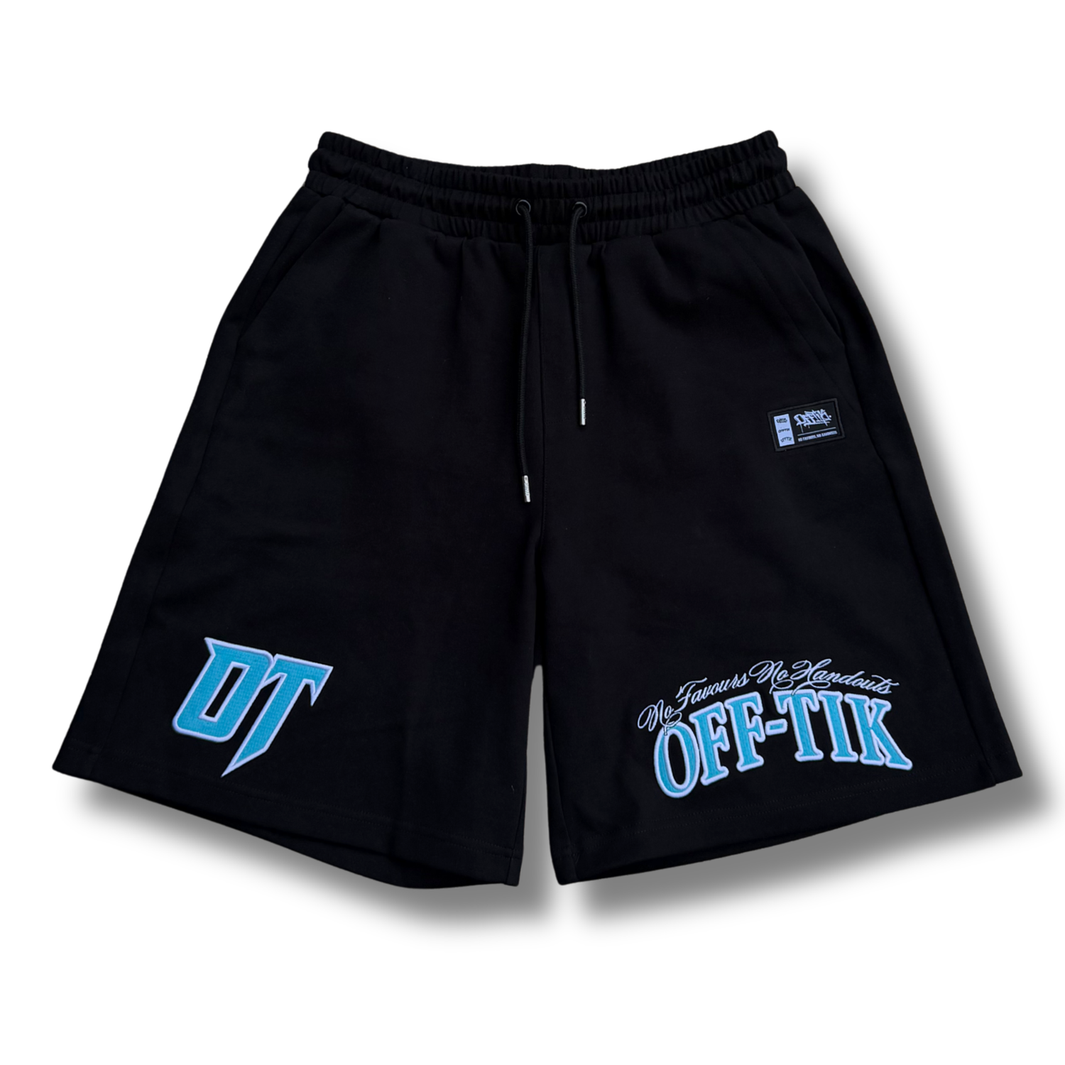 Oversized Shorts Black/Aqua