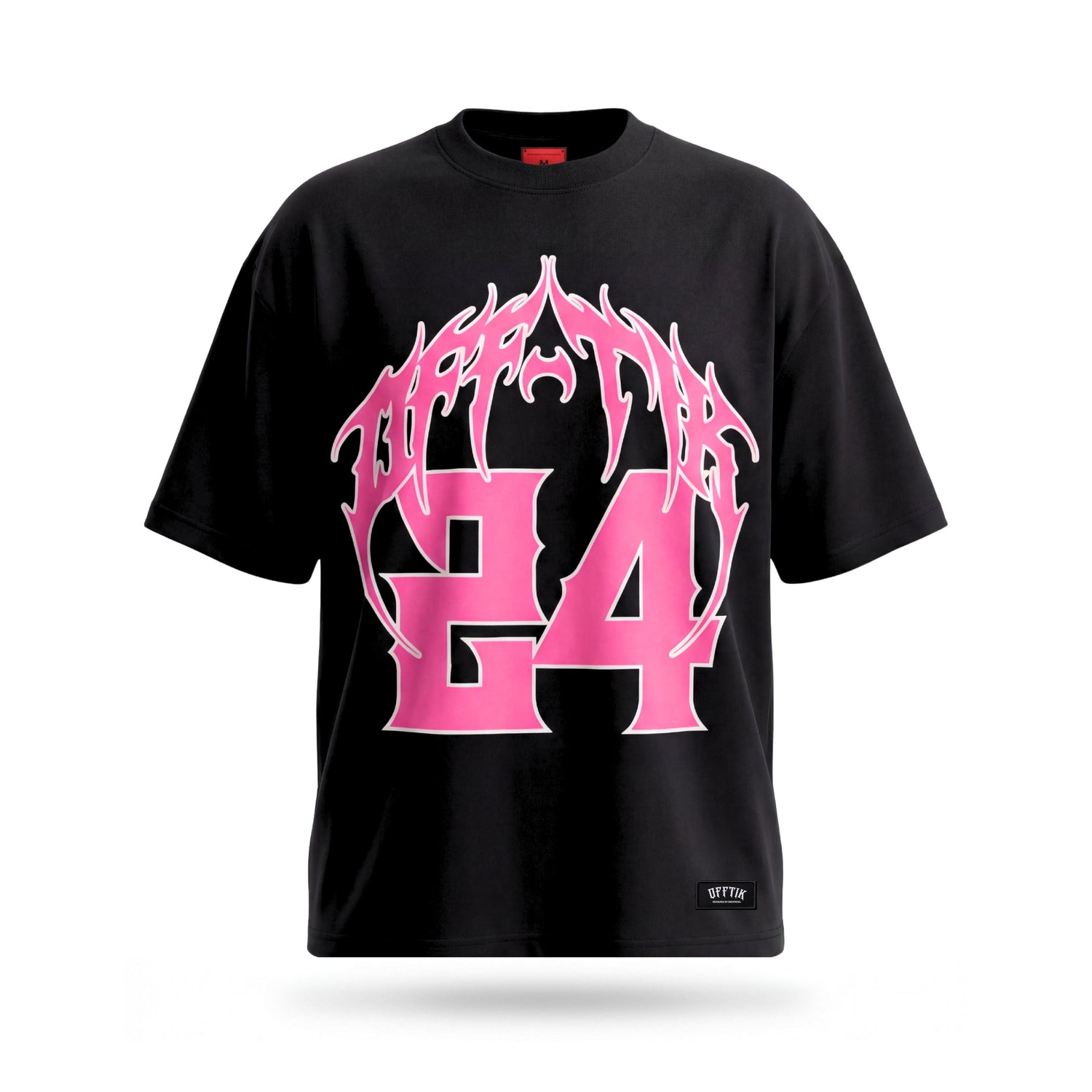Viper Script Oversized Tee Black/Pink