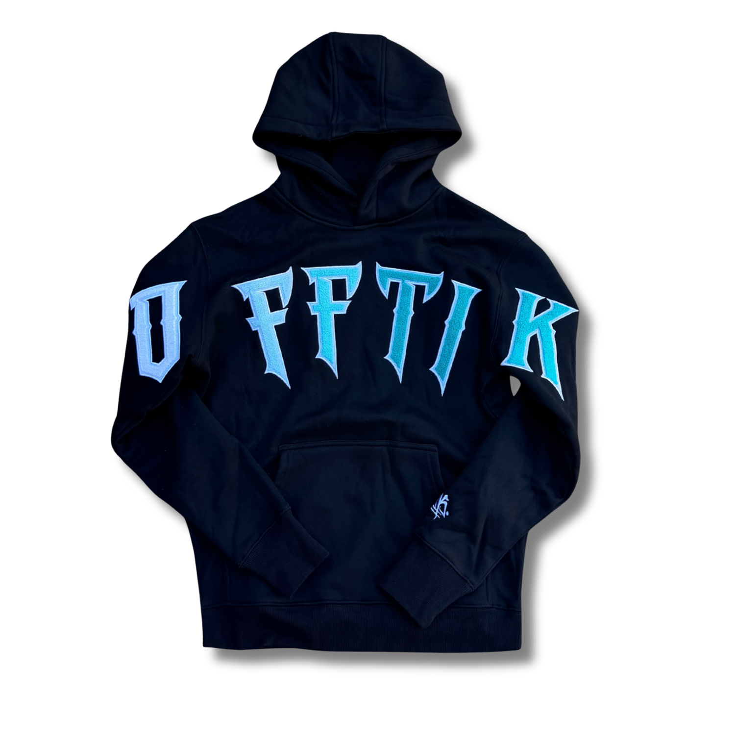Prime Fade Hoodie Black/Aqua