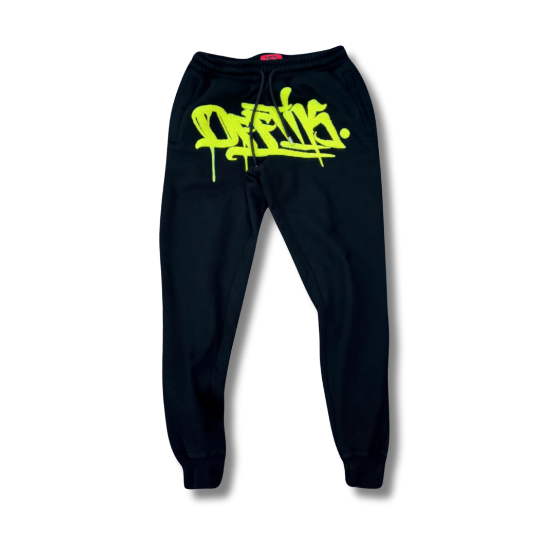 Signature Trackies Black/Lime