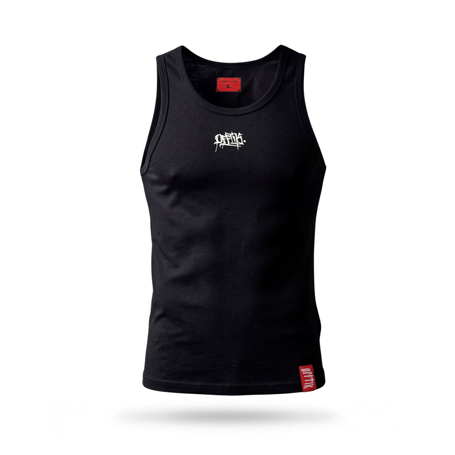 Ribbed Singlet Black