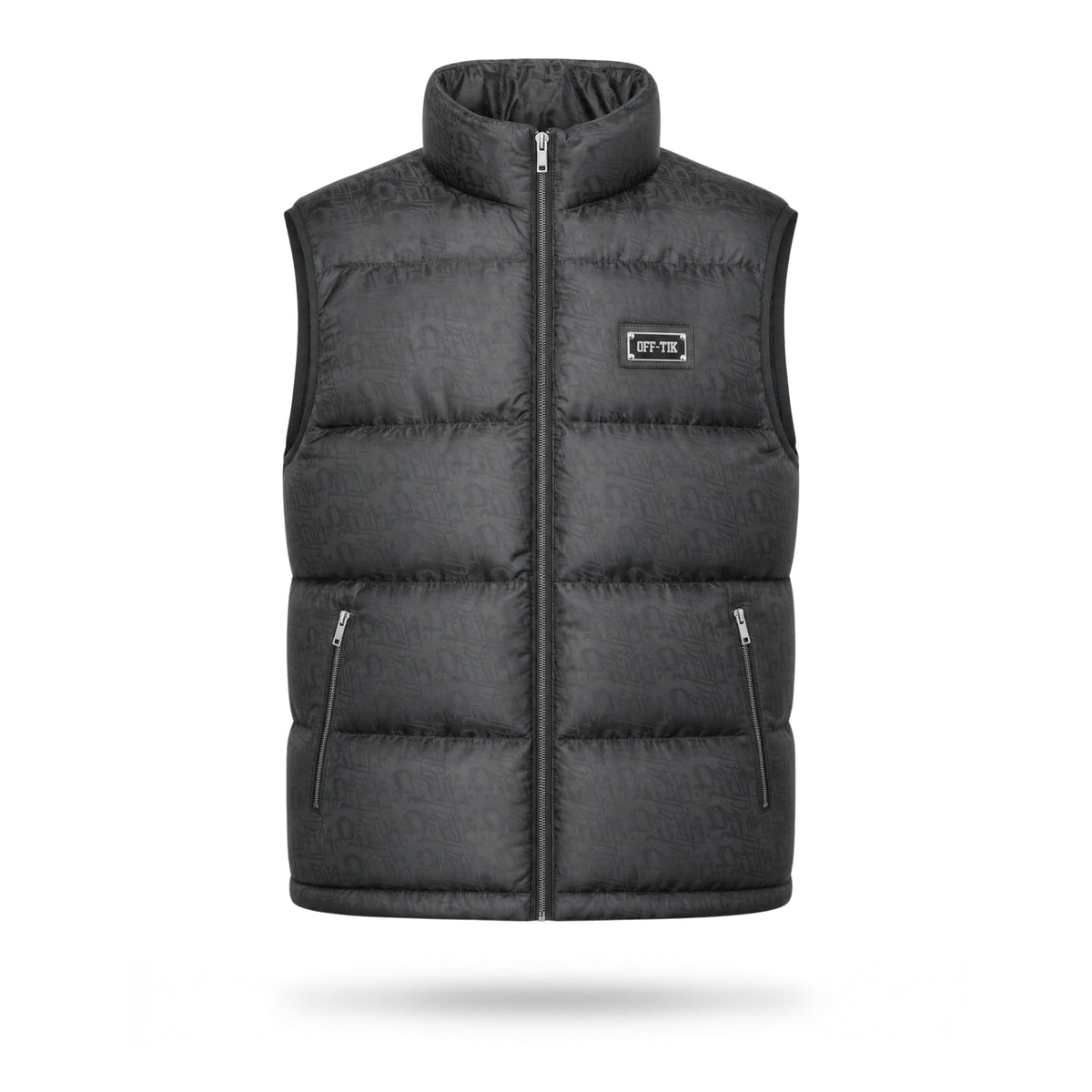 Monogram Puffer Vest Black/Charcoal