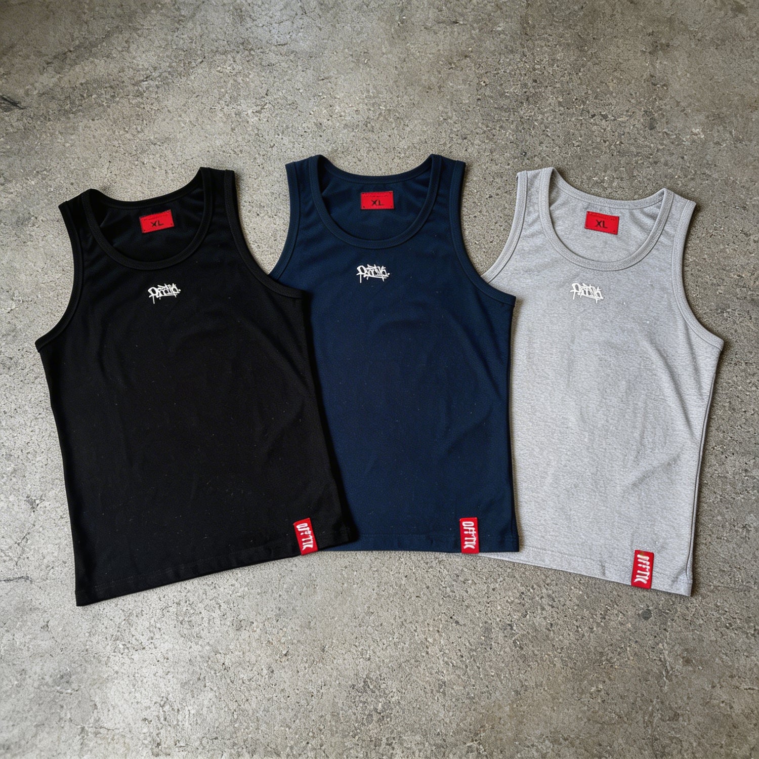 Ribbed Singlet Black