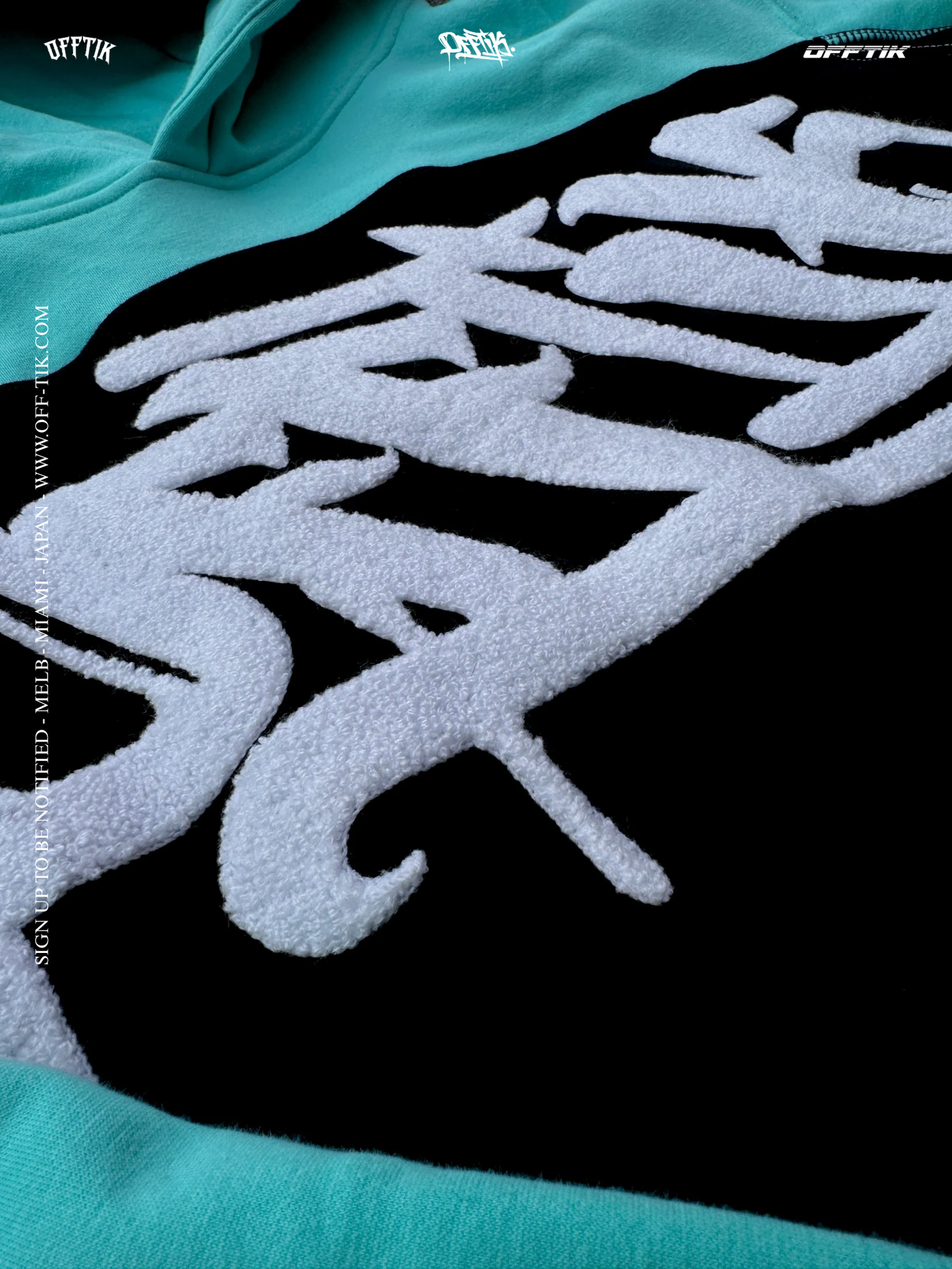 2-Tone Hoodie Black/Aqua